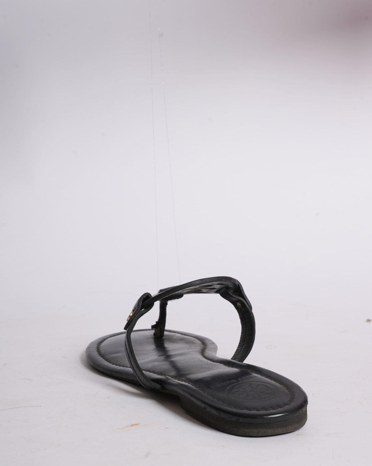 Tory Burch Logo Flats In Black