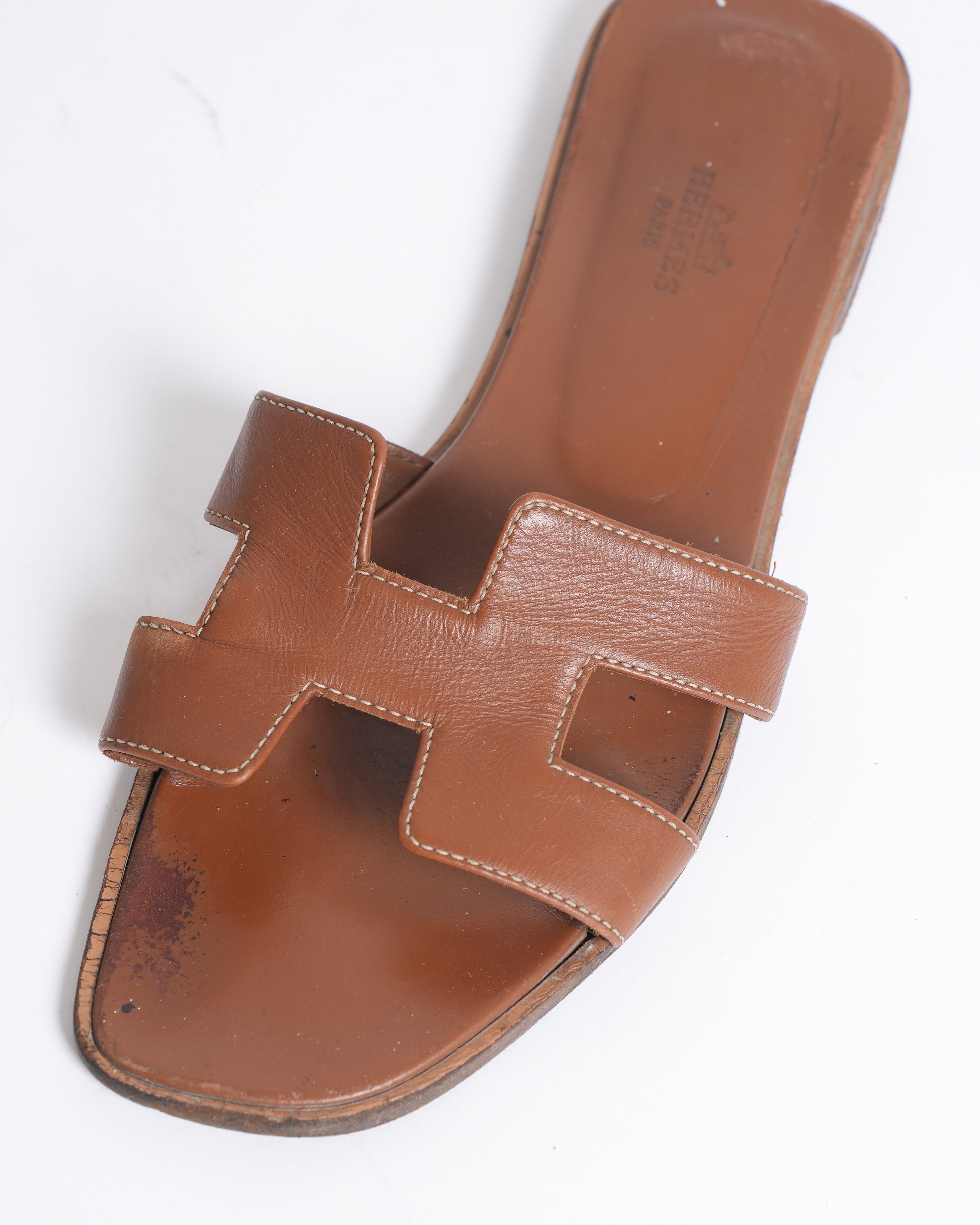 Hermes oran Sandals In Brown