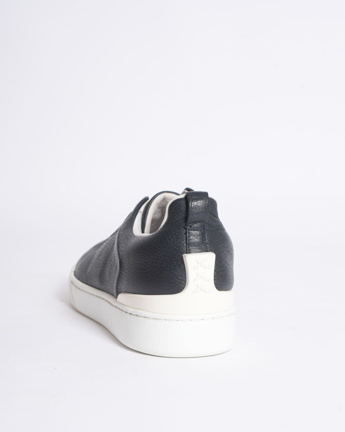 New Ermenegildo Zegna Leather and Suede Triple Stitch Men's Sneakers