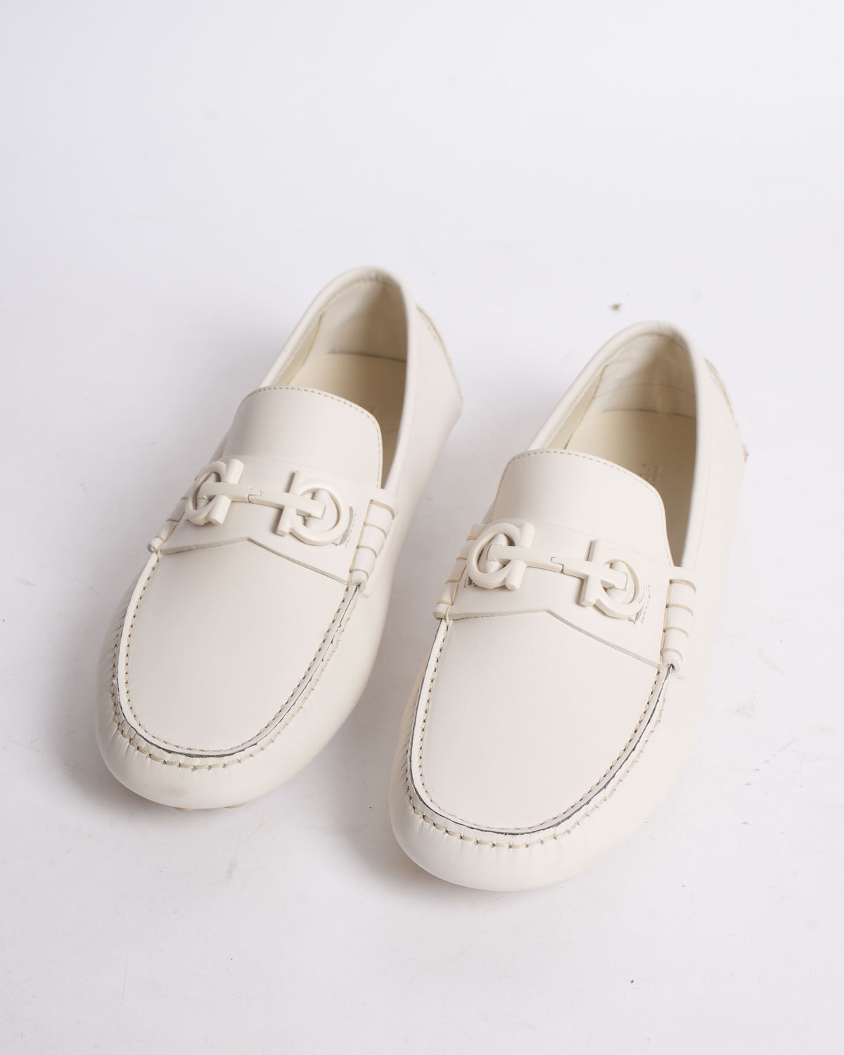 New Salvatore Ferragamo Men's Loafers White