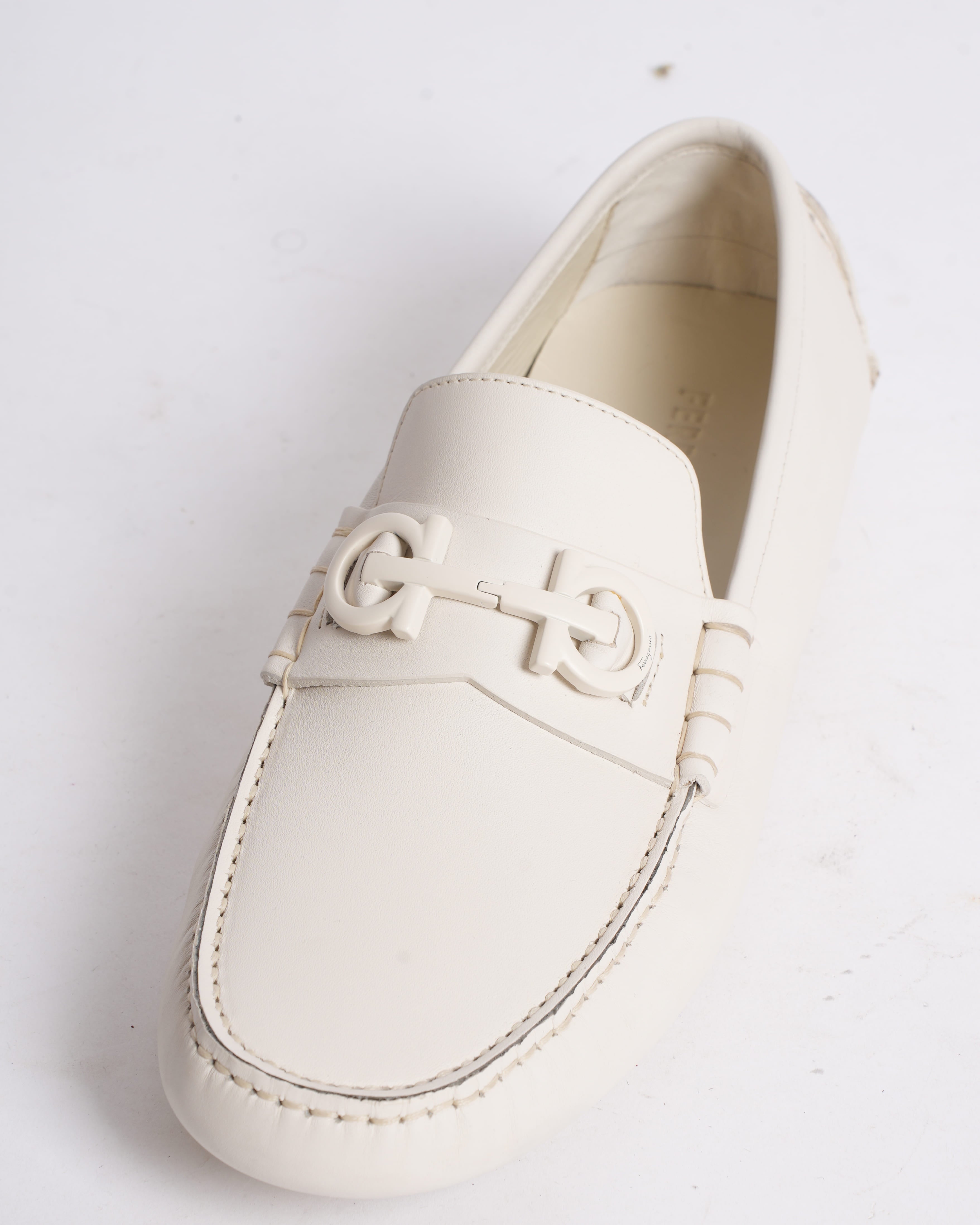 New Salvatore Ferragamo Men's Loafers White