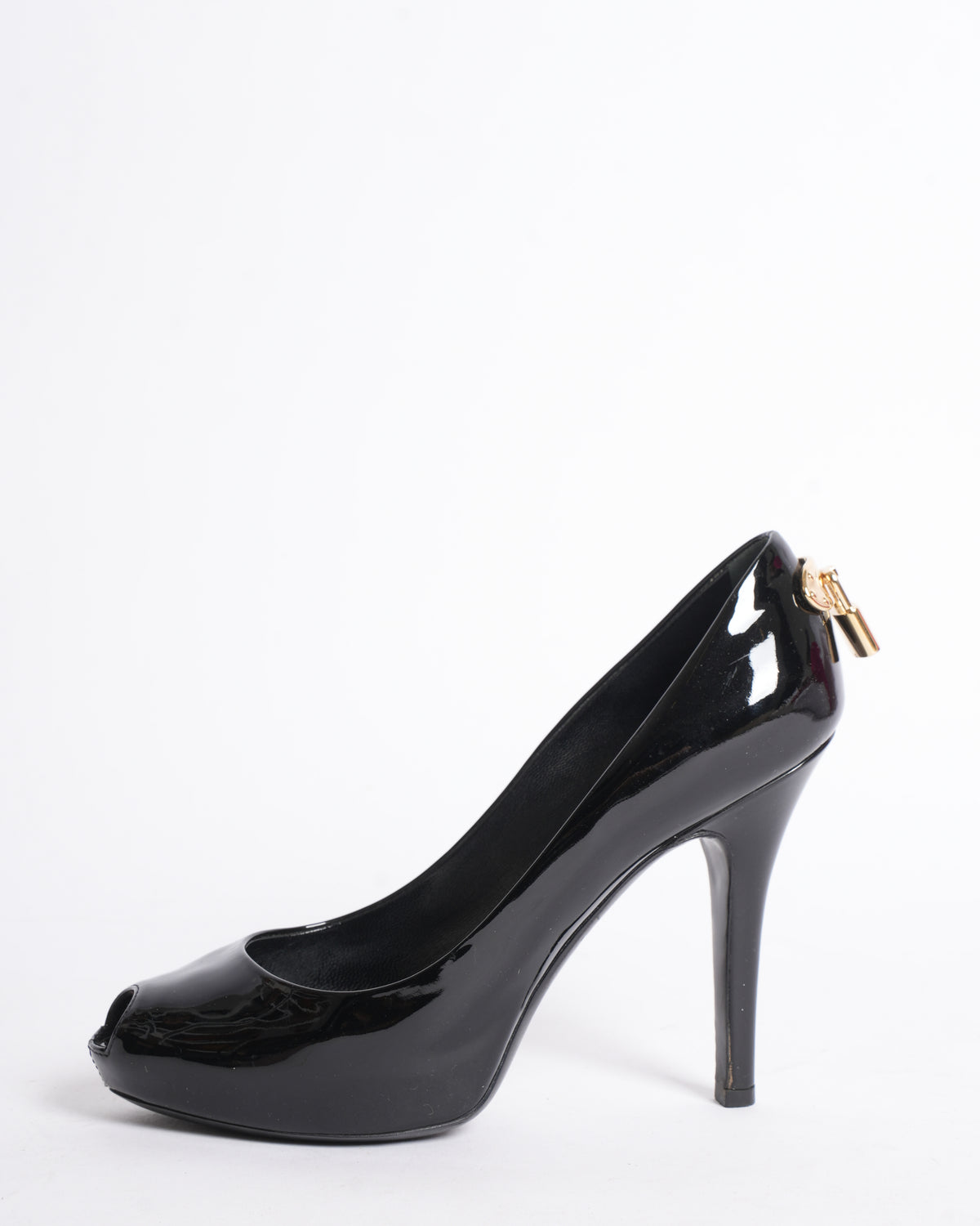 Louis Vuitton Patent Leather Peep-Toe Pumps