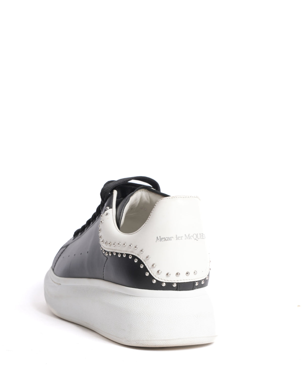 Alexander McQueen Round Toe Men’s Sneakers in Black & White