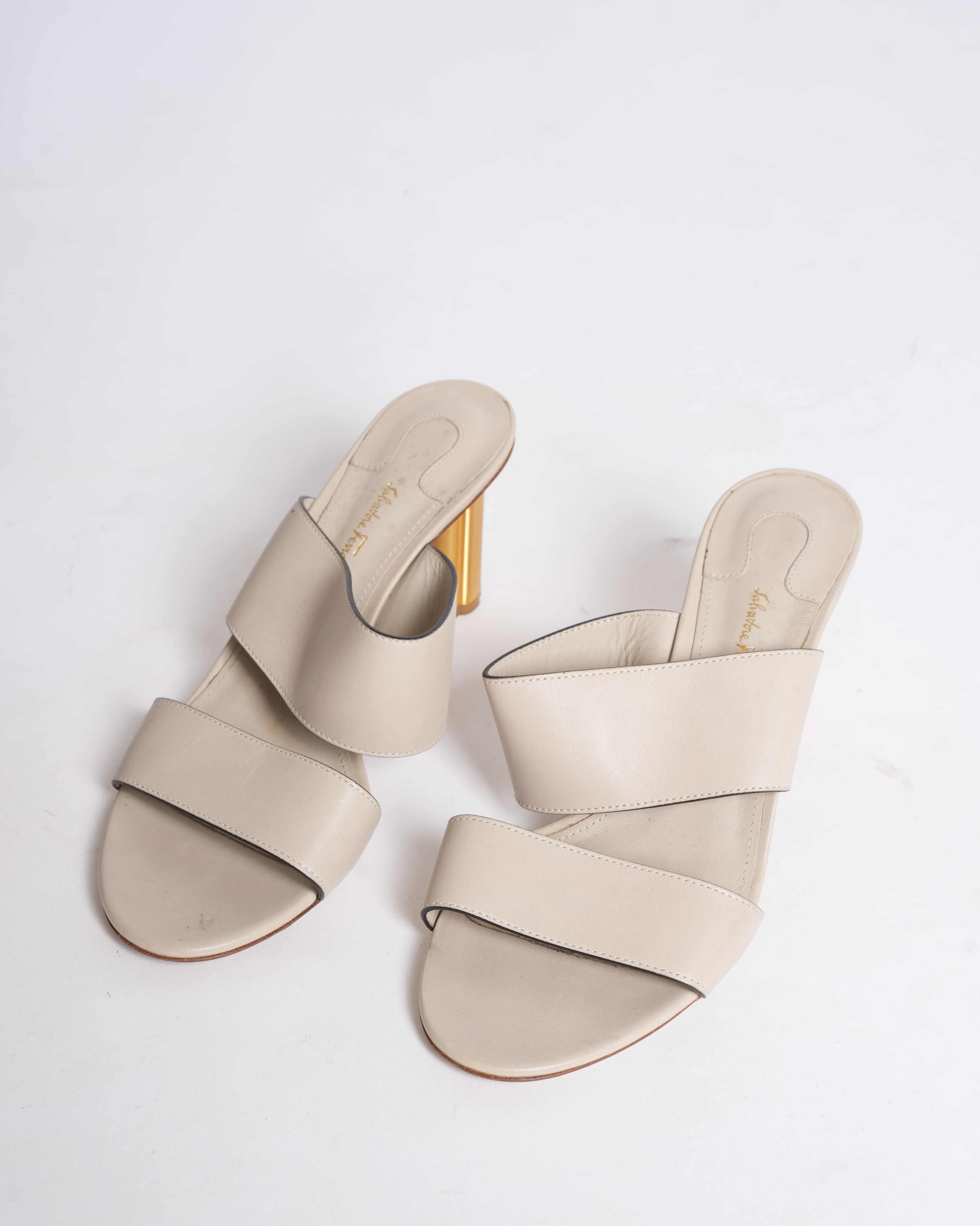 Salvatore Ferragamo Thick Strap Block Heels