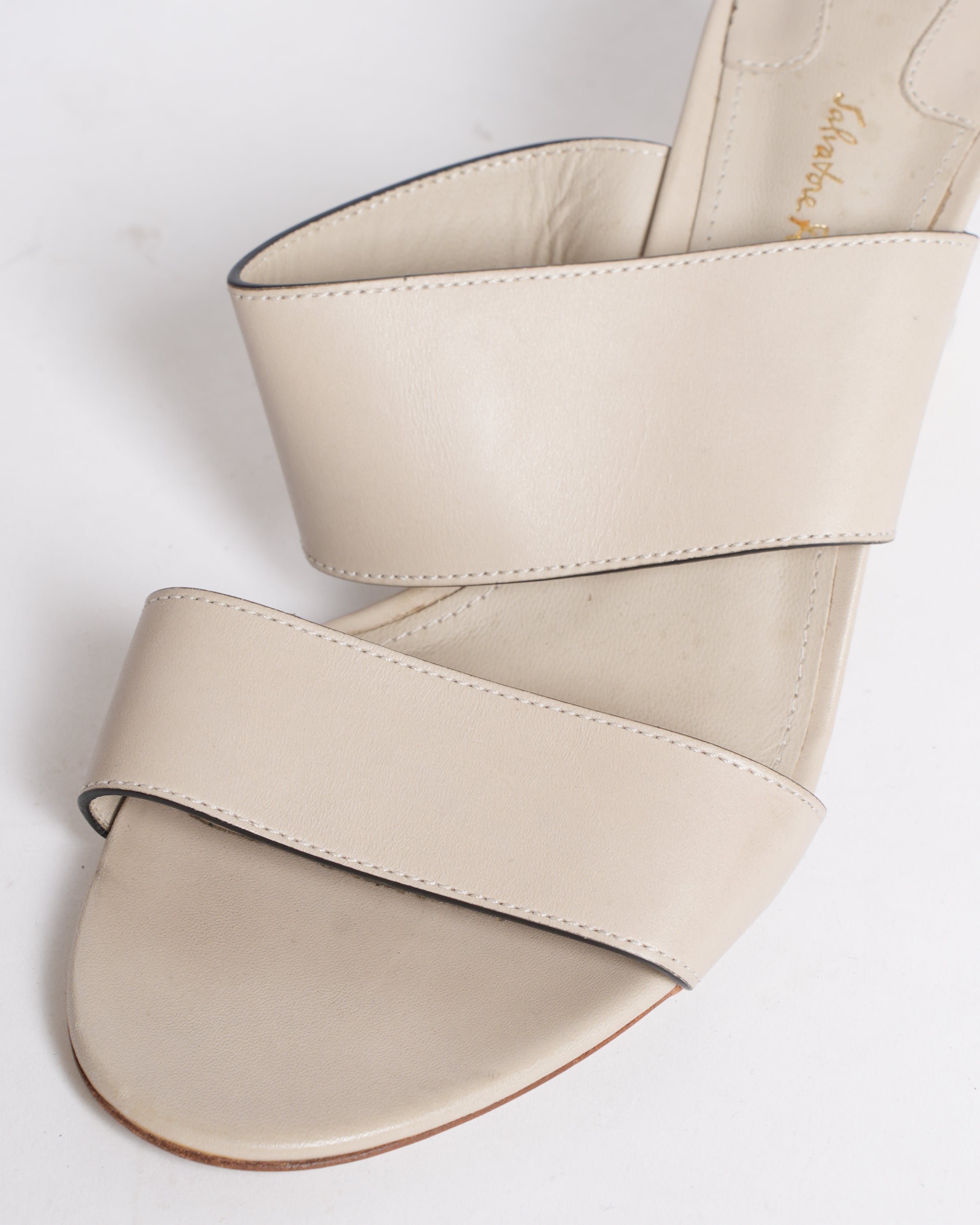 Salvatore Ferragamo Thick Strap Block Heels