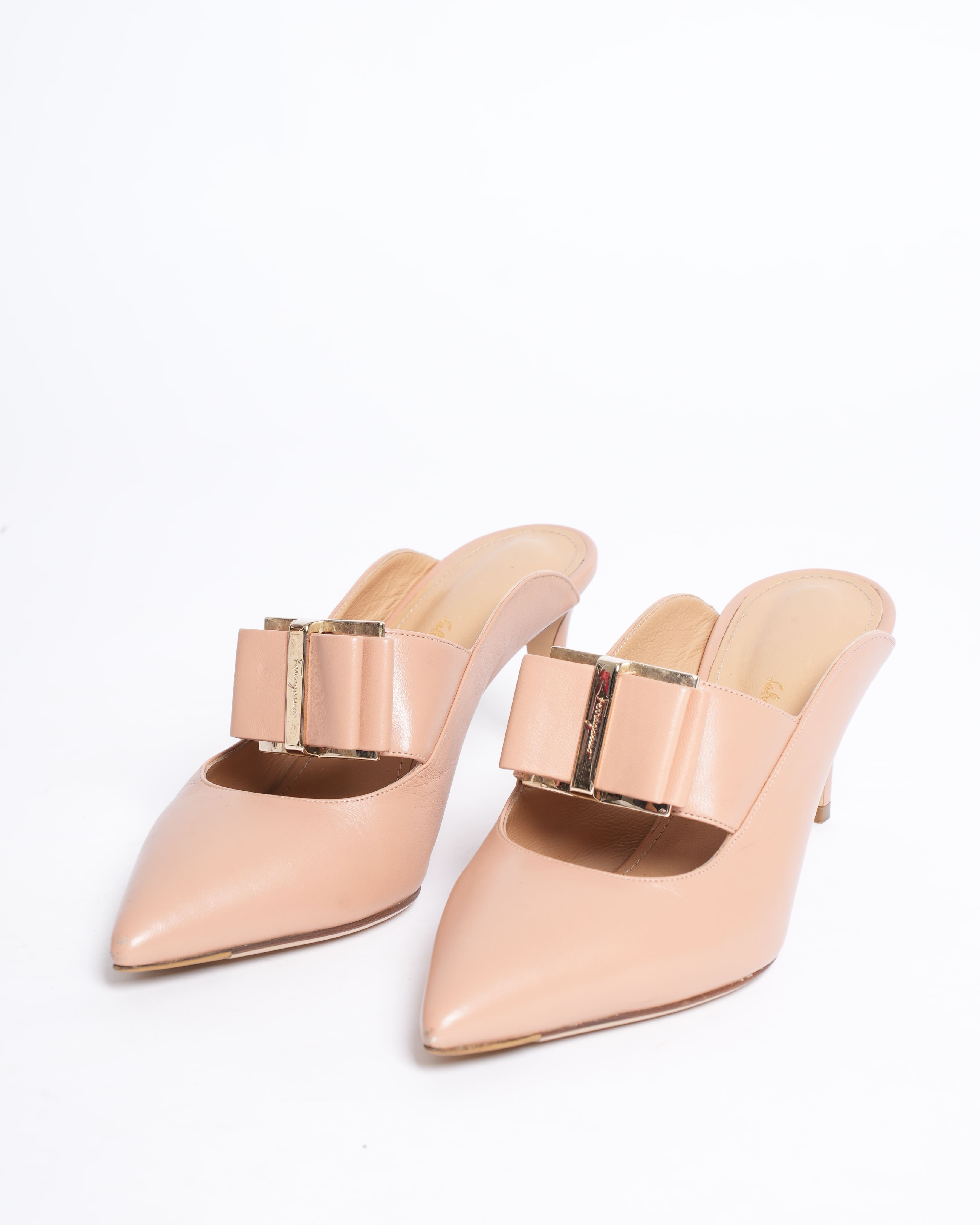 Salvatore Ferragamo Zelda Blush Mules