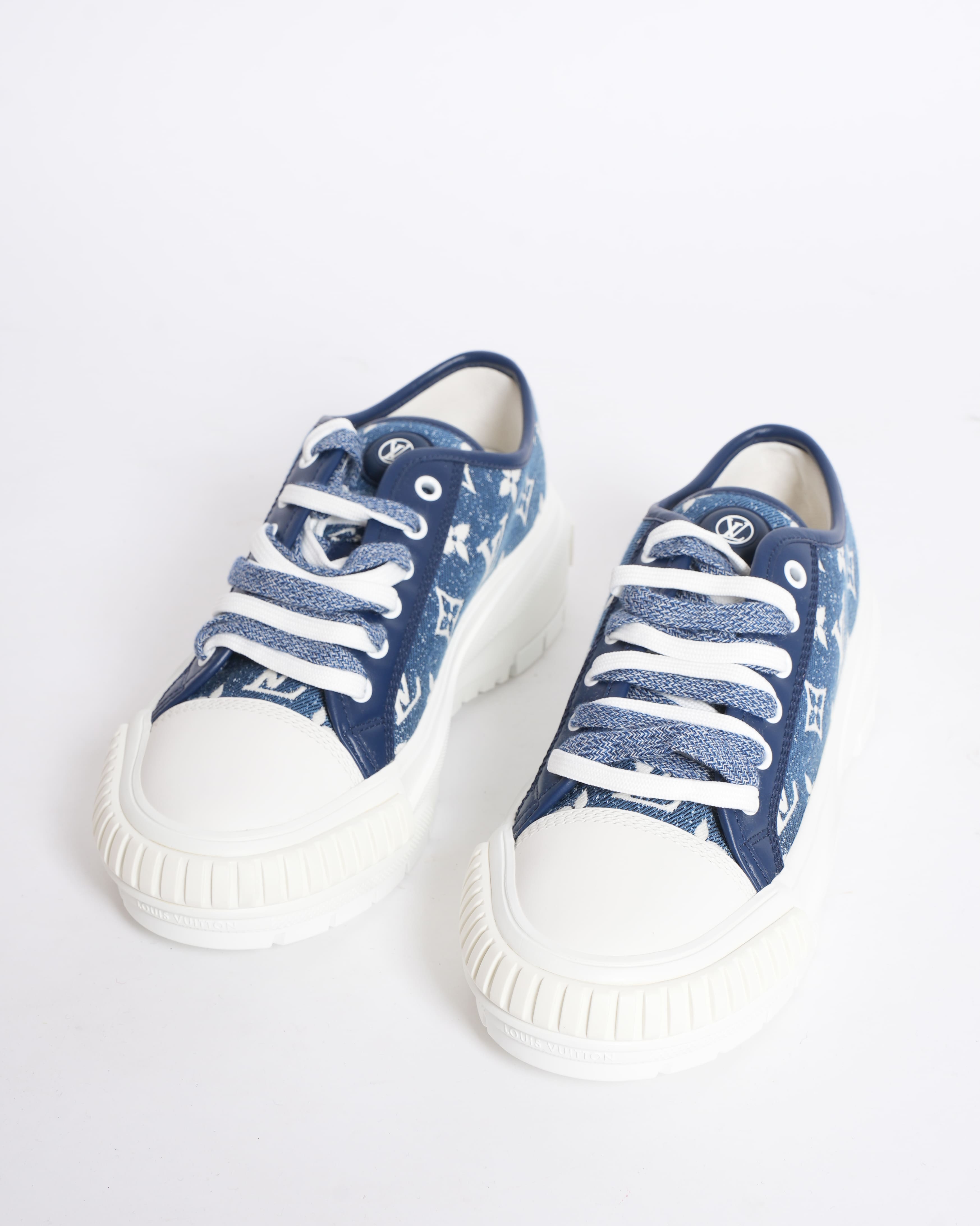 Louis Vuitton Bicolor Monogram Denim Squad Sneakers