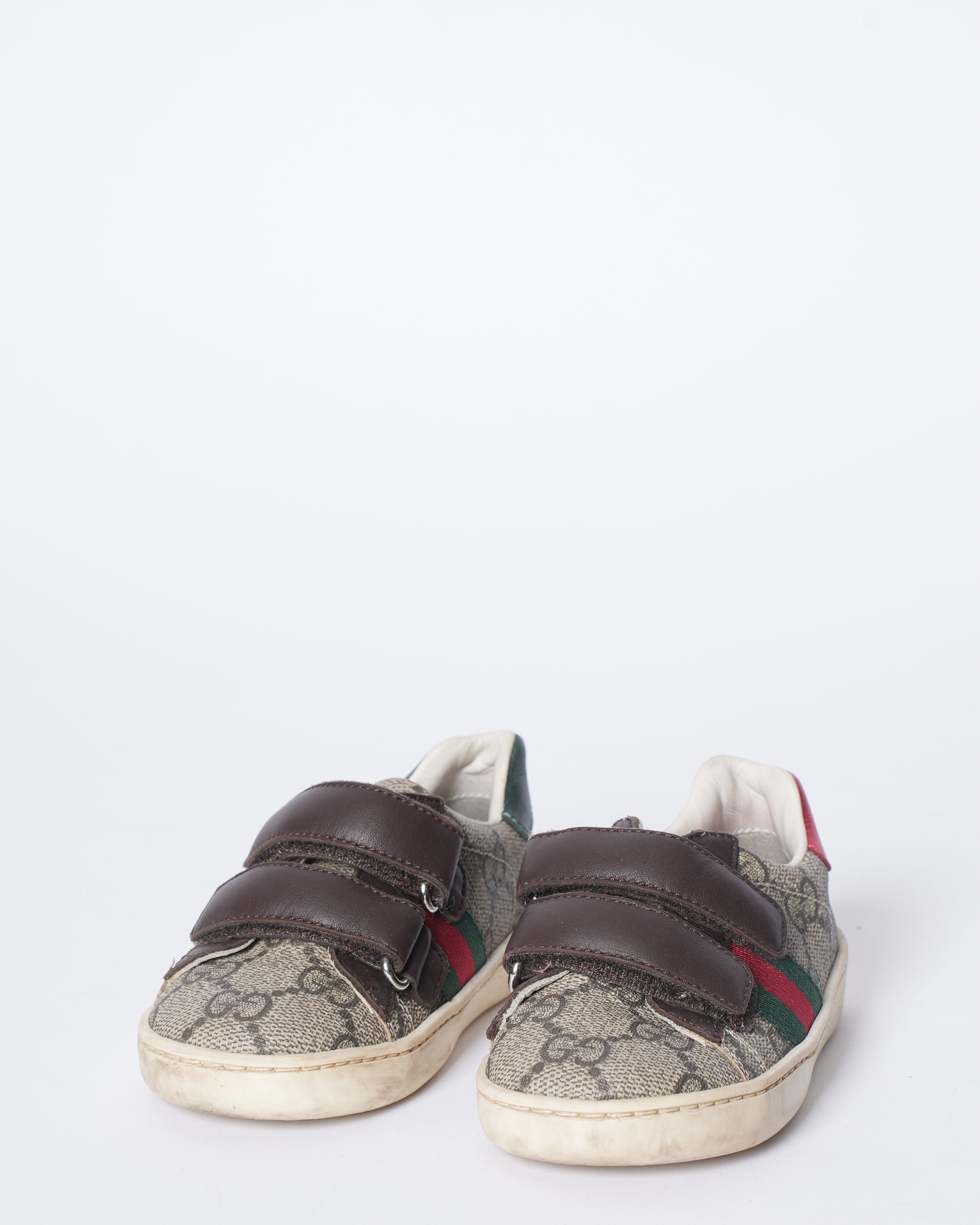 Gucci Ace Strap Sneaker Beige Ebony