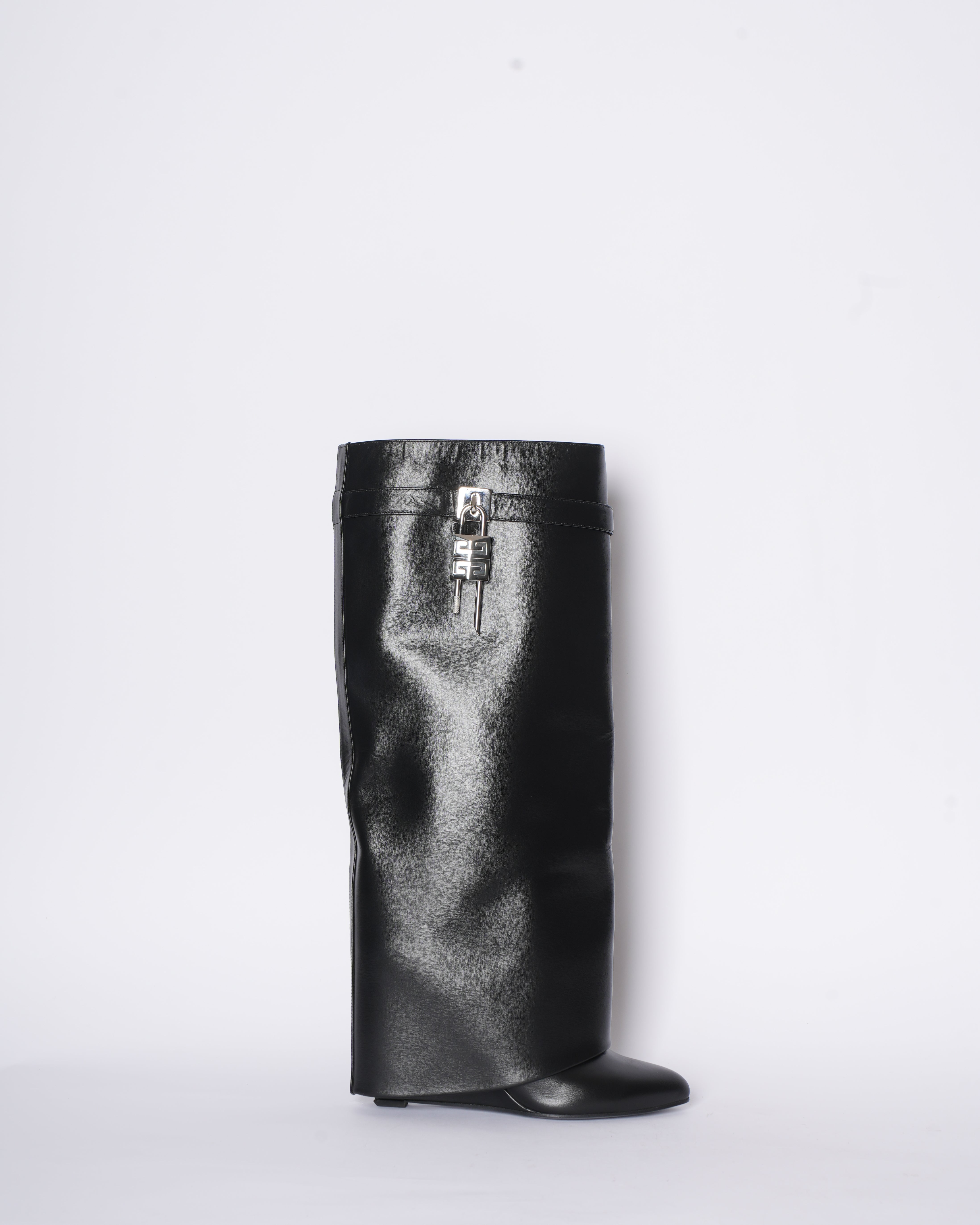 New Givenchy Shark Lock Wide Fit Leather Boots