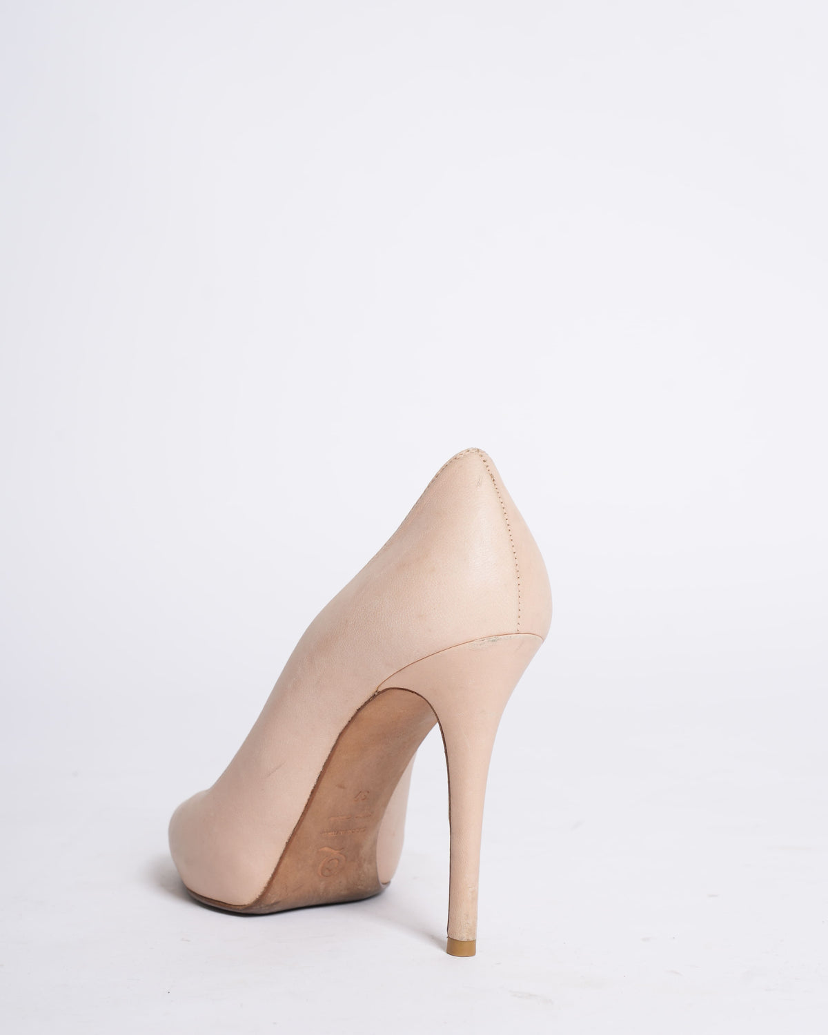 Alexander McQueen Leather Skull Peep Toe Pink Pumps