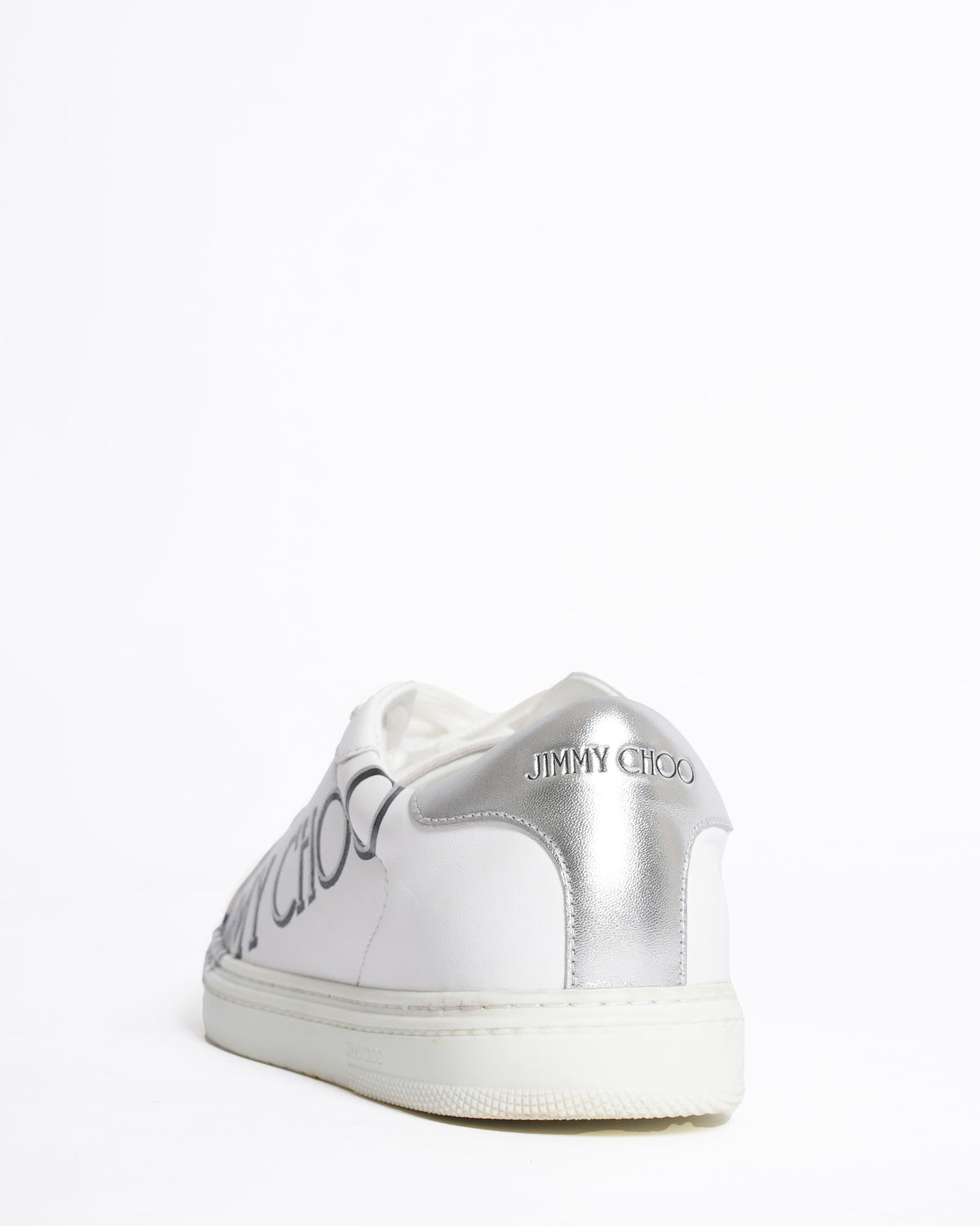 New Jimmy Choo White Lace-Up Sneaker