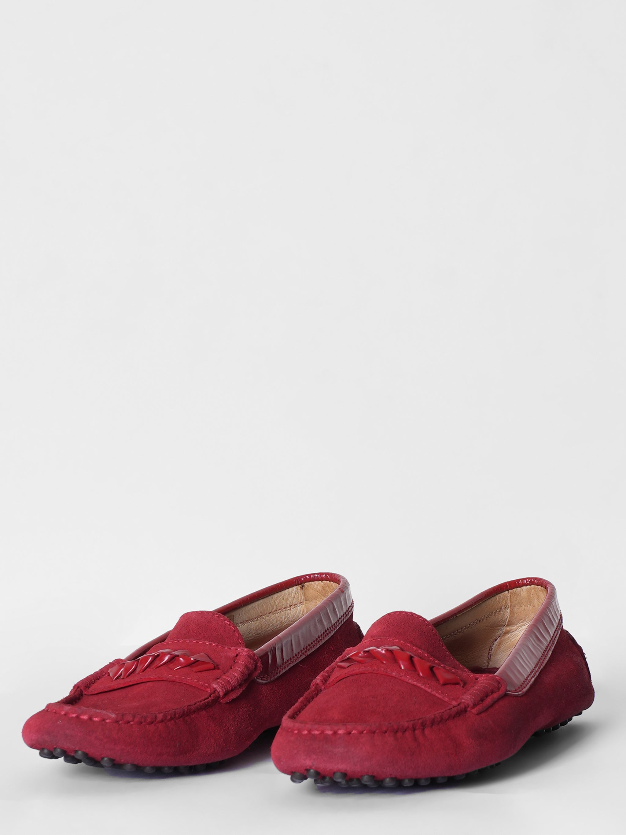 New Tod's Women Red Loafers