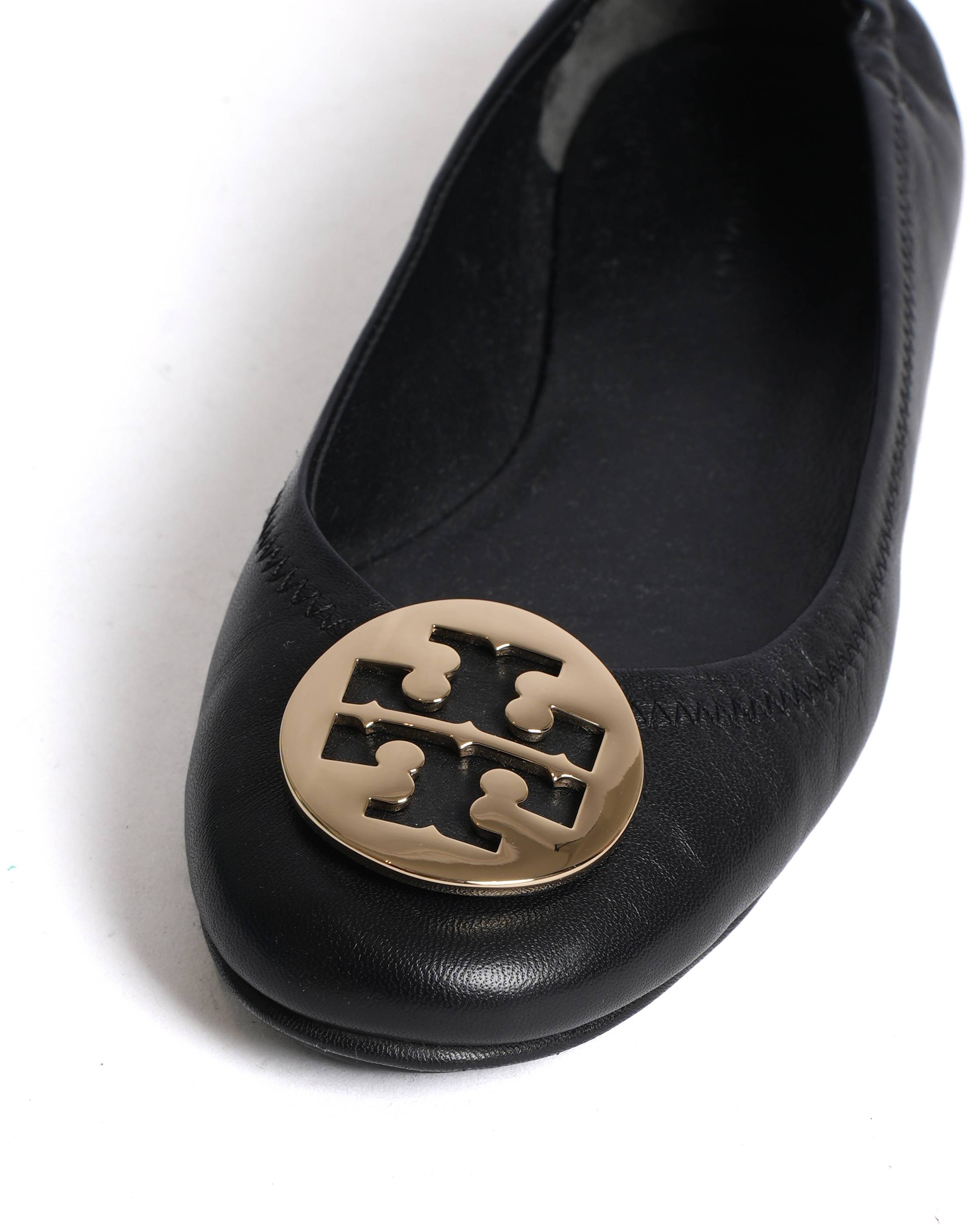 New Tory burch reva ballet flats in black