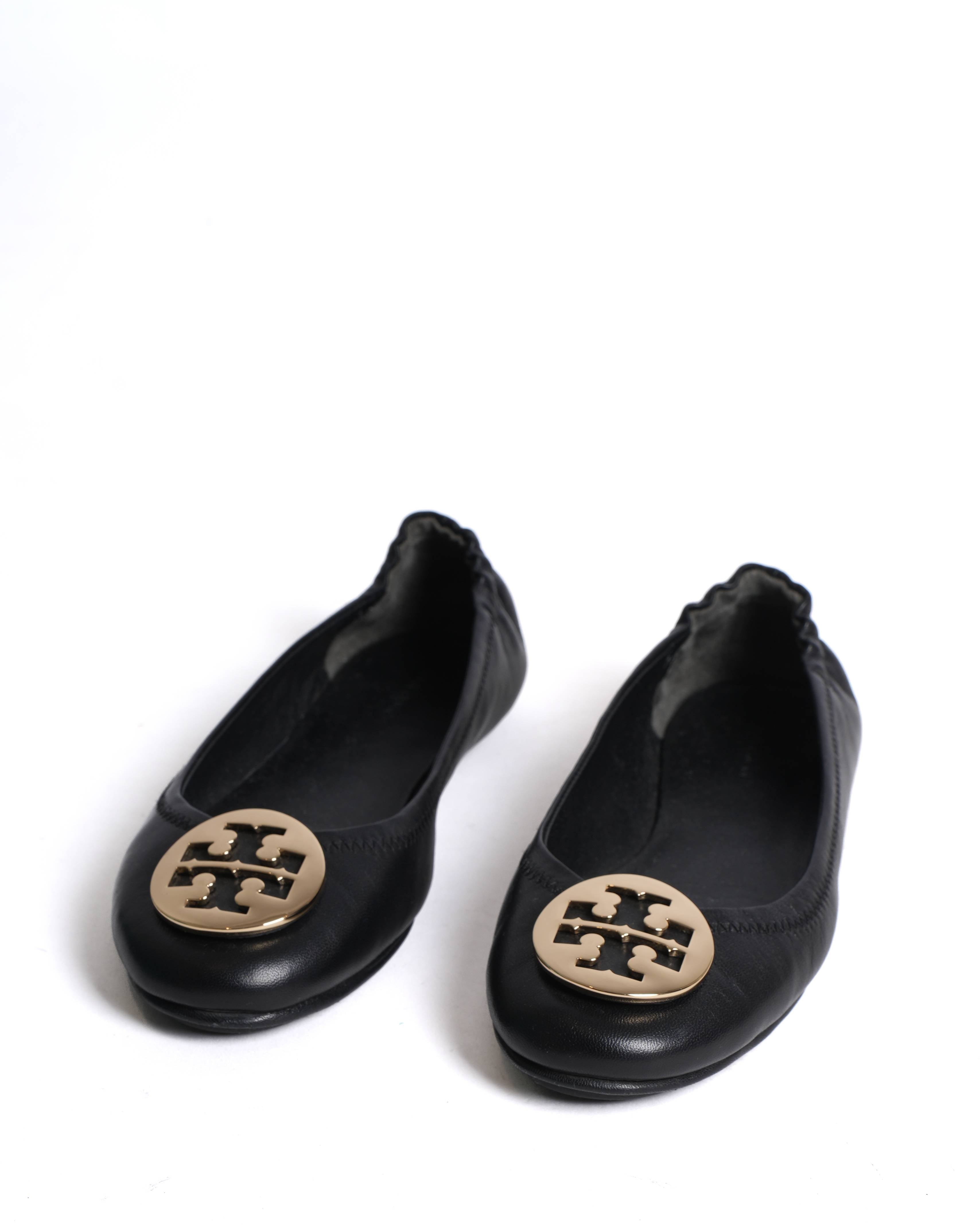 New Tory burch reva ballet flats in black