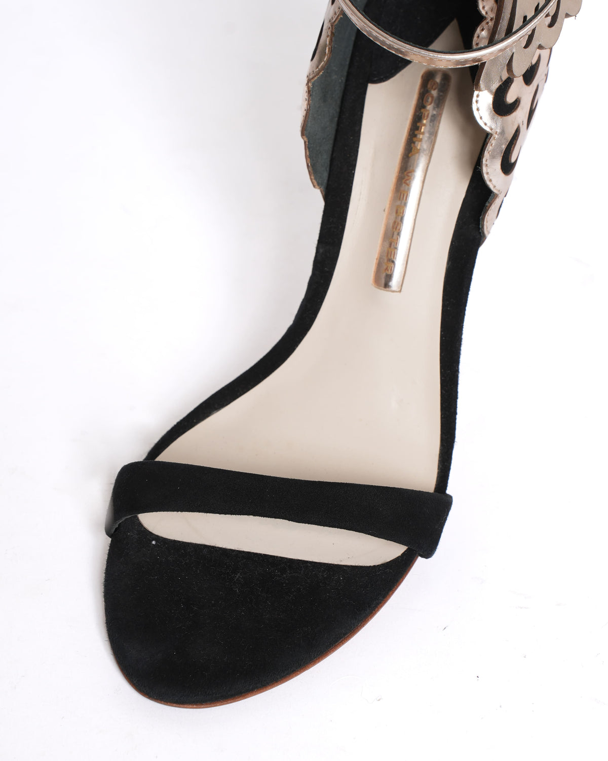 Sophia Webster Evangeline Rose Gold & Black Heels
