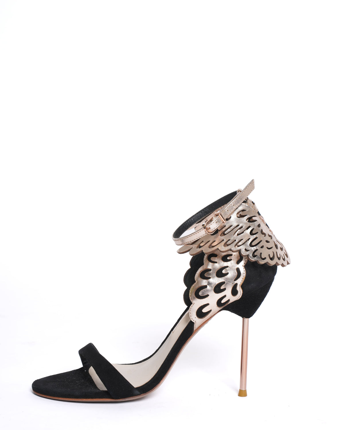 Sophia Webster Evangeline Rose Gold & Black Heels