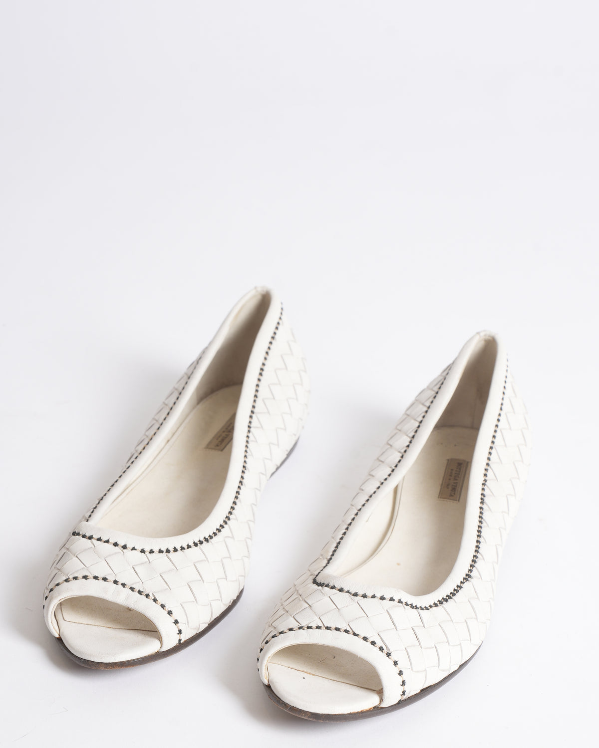Bottega Veneta Ballet Flats in White