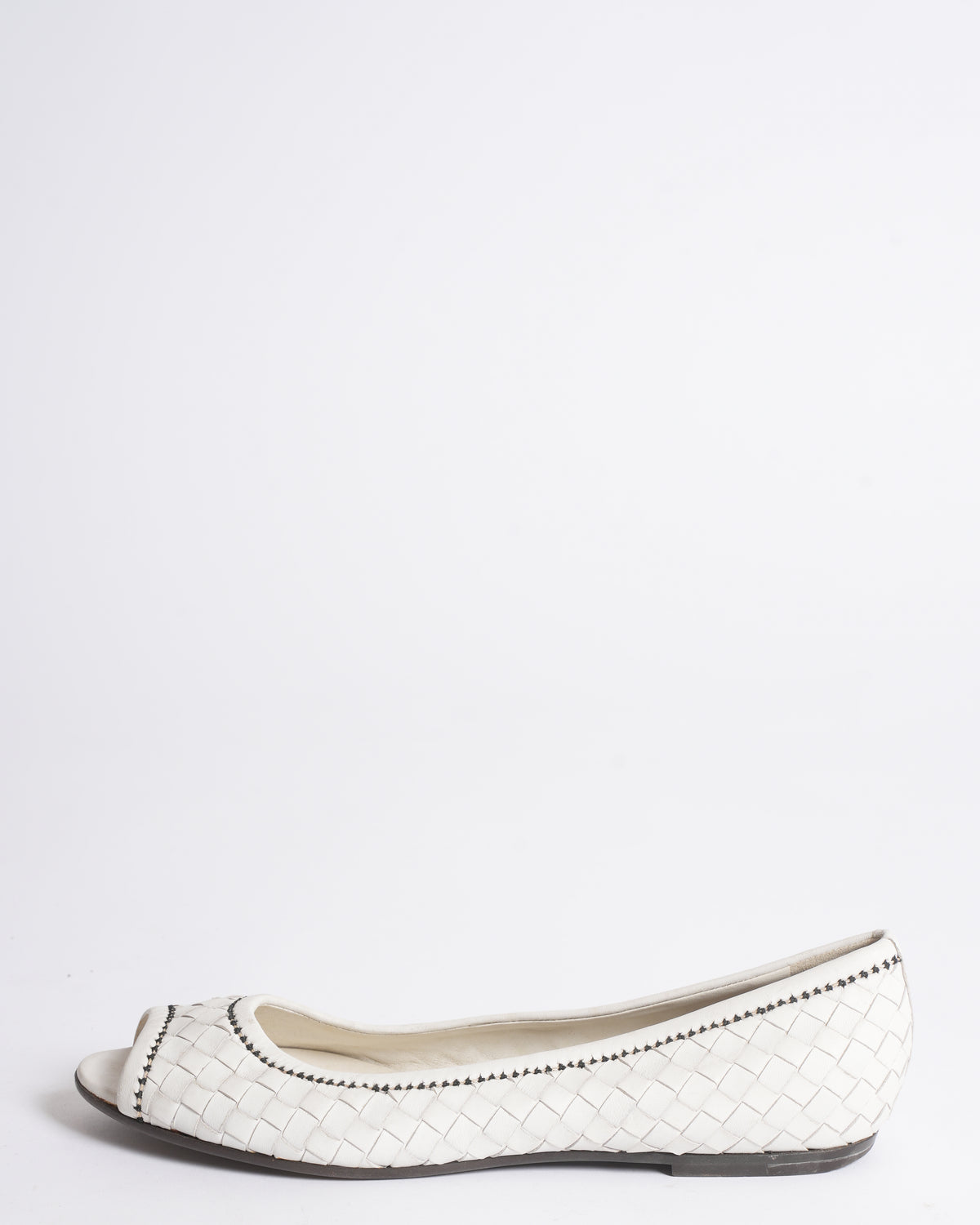 Bottega Veneta Ballet Flats in White