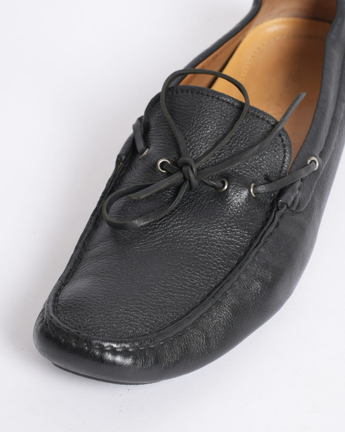 Giorgio Armani Black Leather Loafers