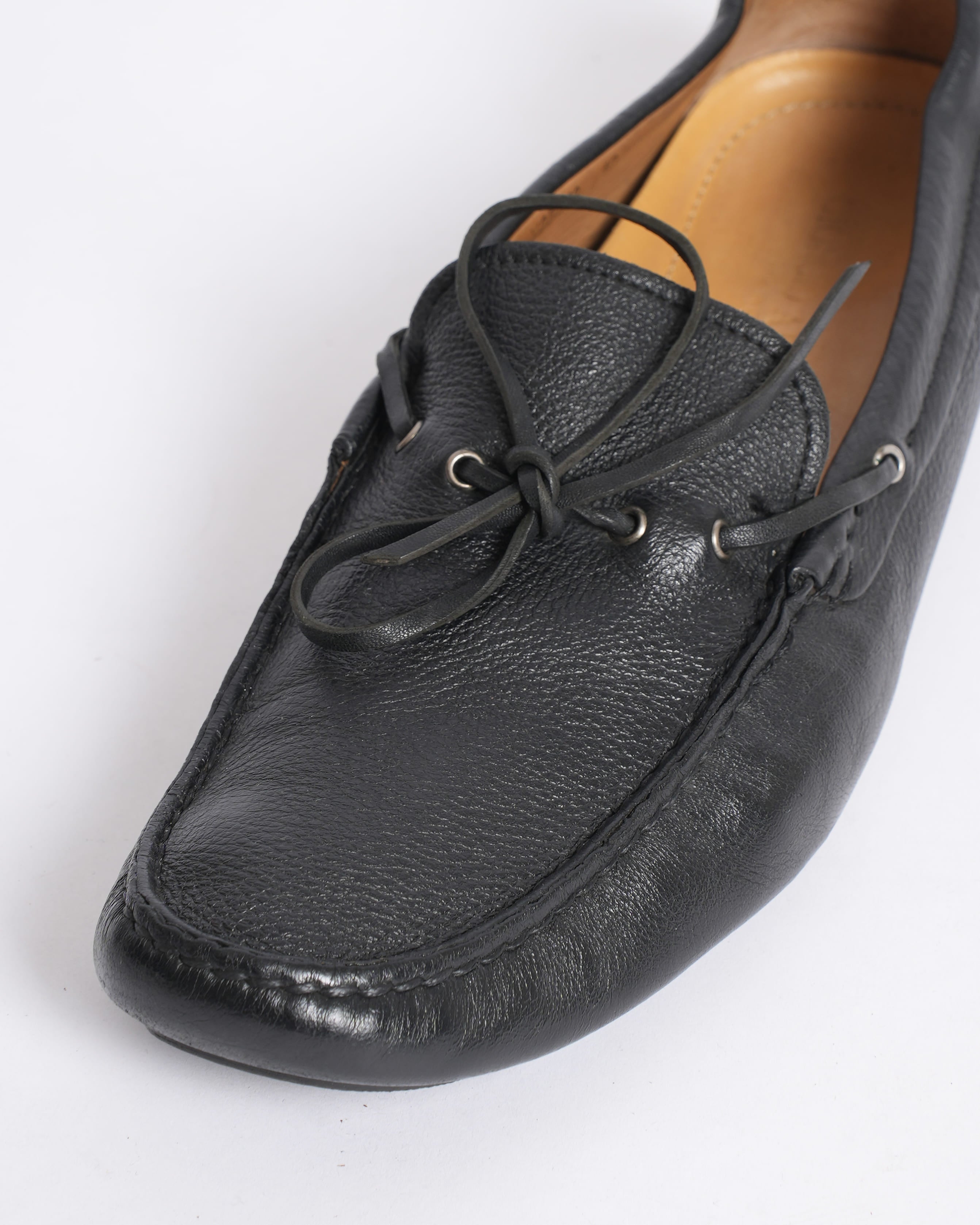 Giorgio Armani Black Leather Loafers