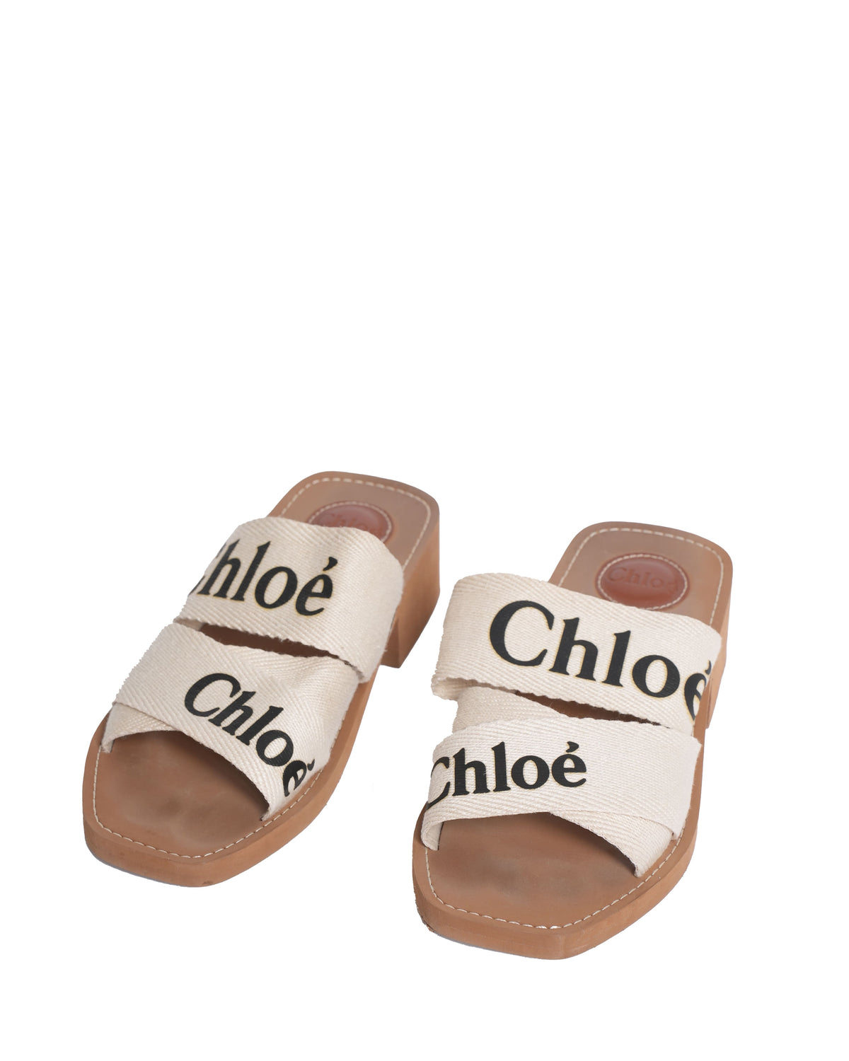 Chloé Woody Canvas Sandals