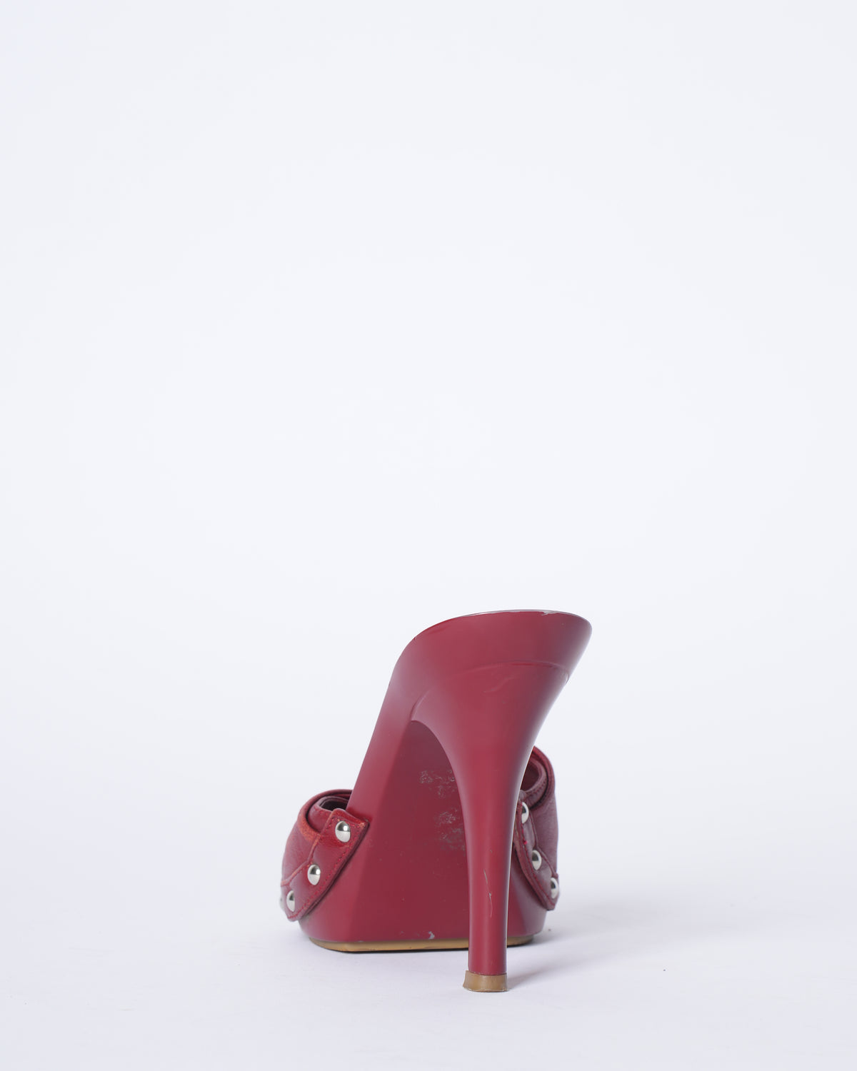 Christian Dior Leather Open Toe Clog Sandals