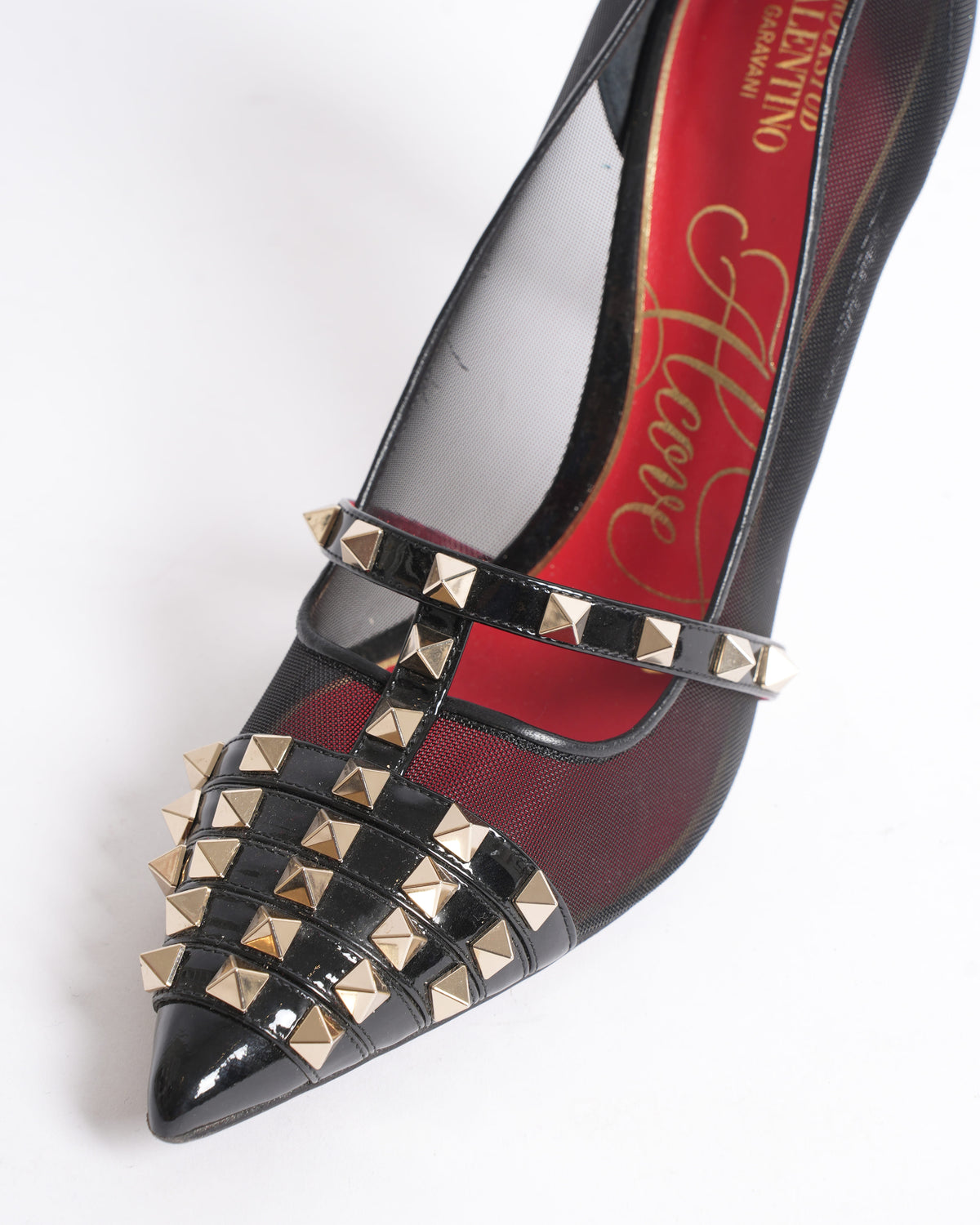 Valentino Black Patent Leather Rockstud Heels