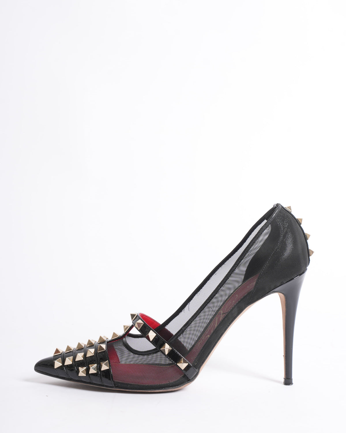 Valentino Black Patent Leather Rockstud Heels