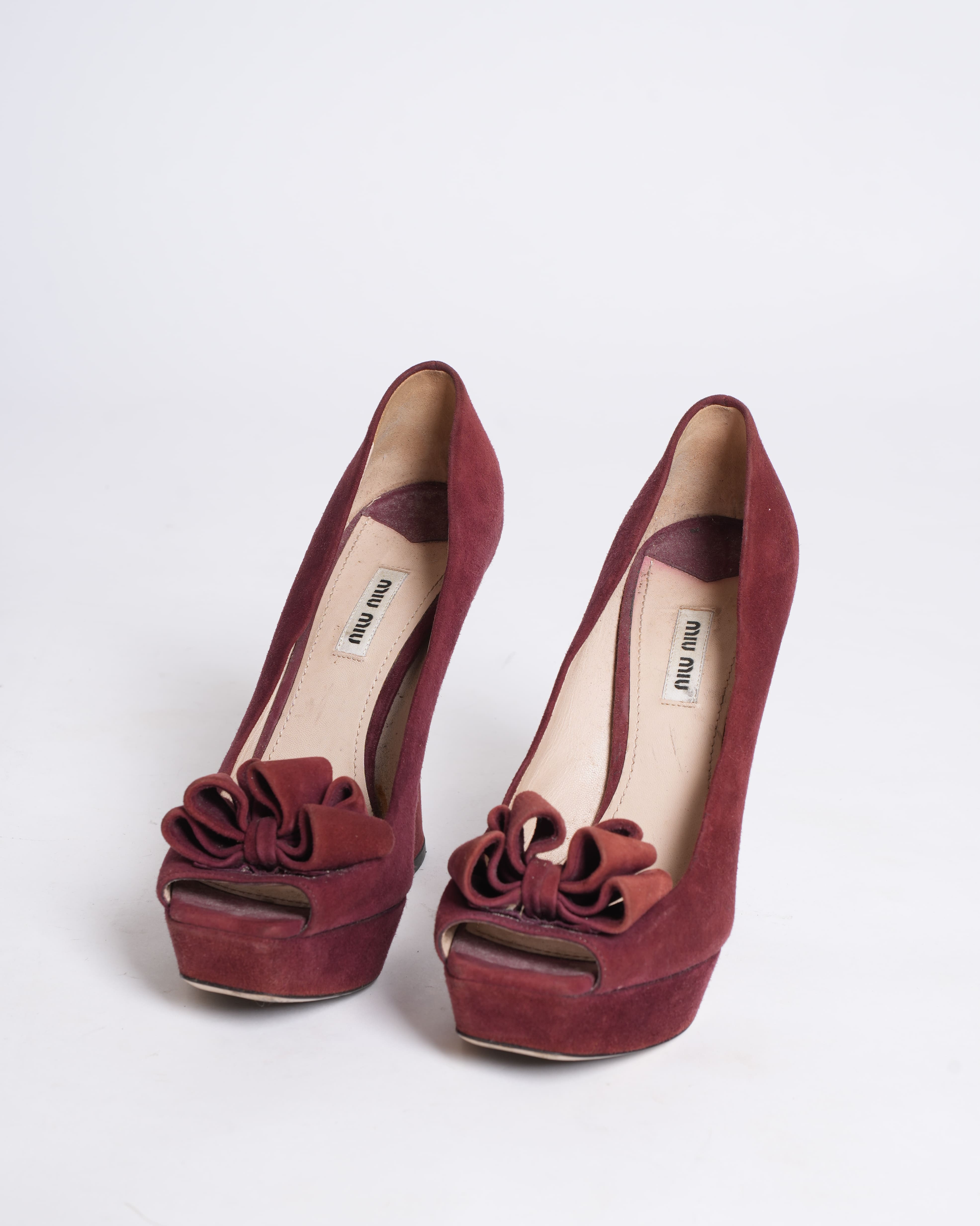 Miu Miu Velvet Bow Pumps