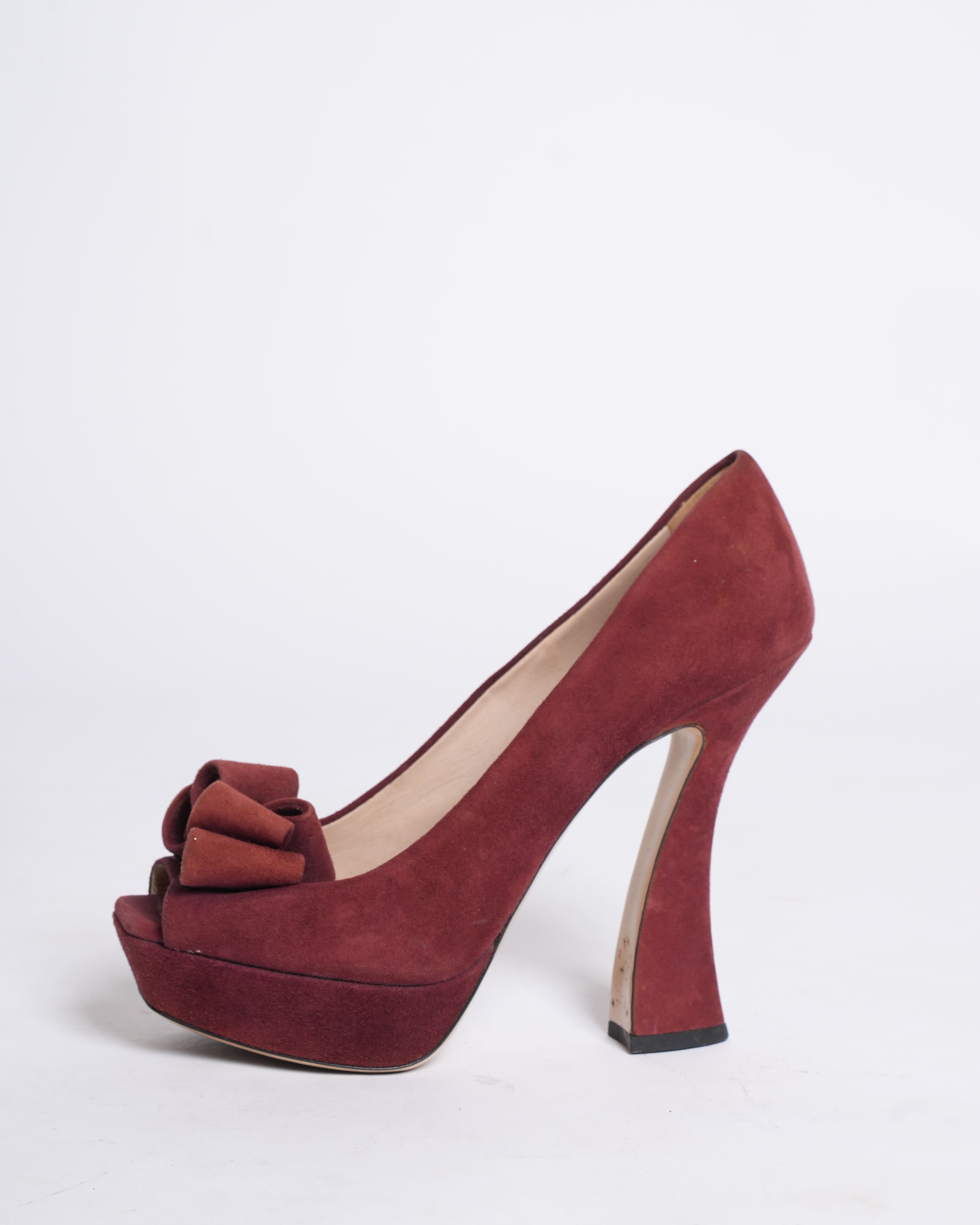Miu Miu Velvet Bow Pumps
