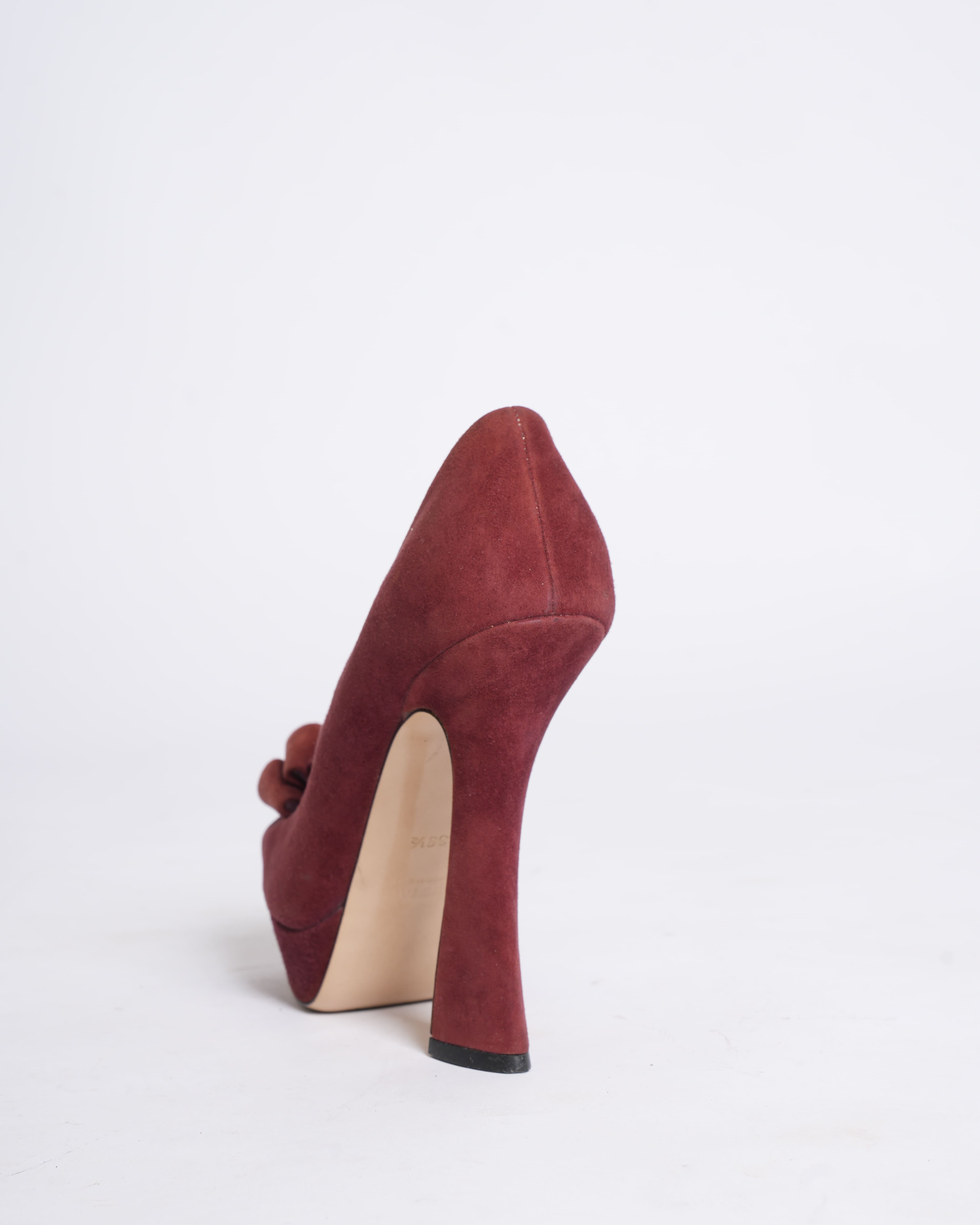 Miu Miu Velvet Bow Pumps