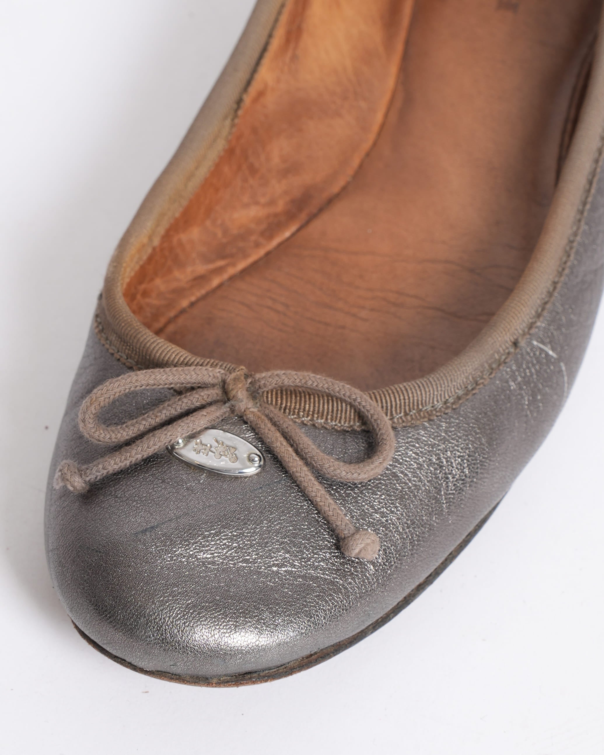 Coach Gunmetal Ballet Flat