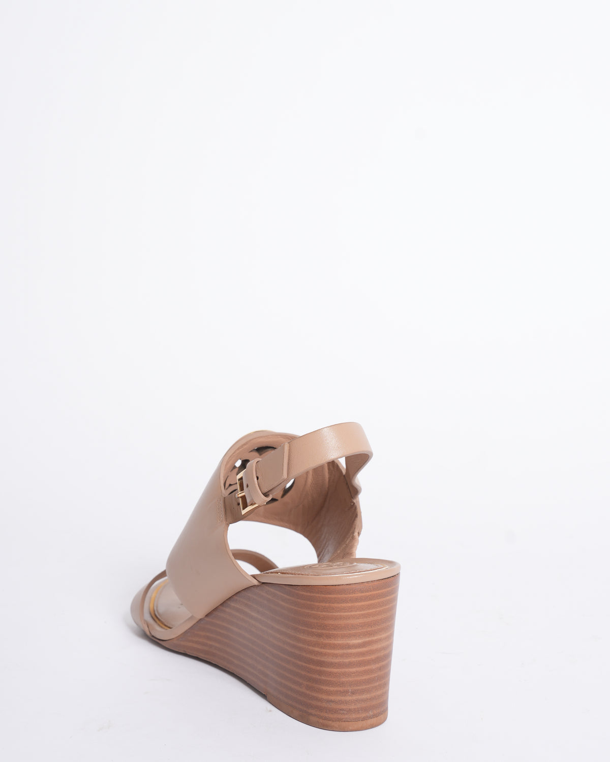 Tory Burch Miller Block Heels In Beige