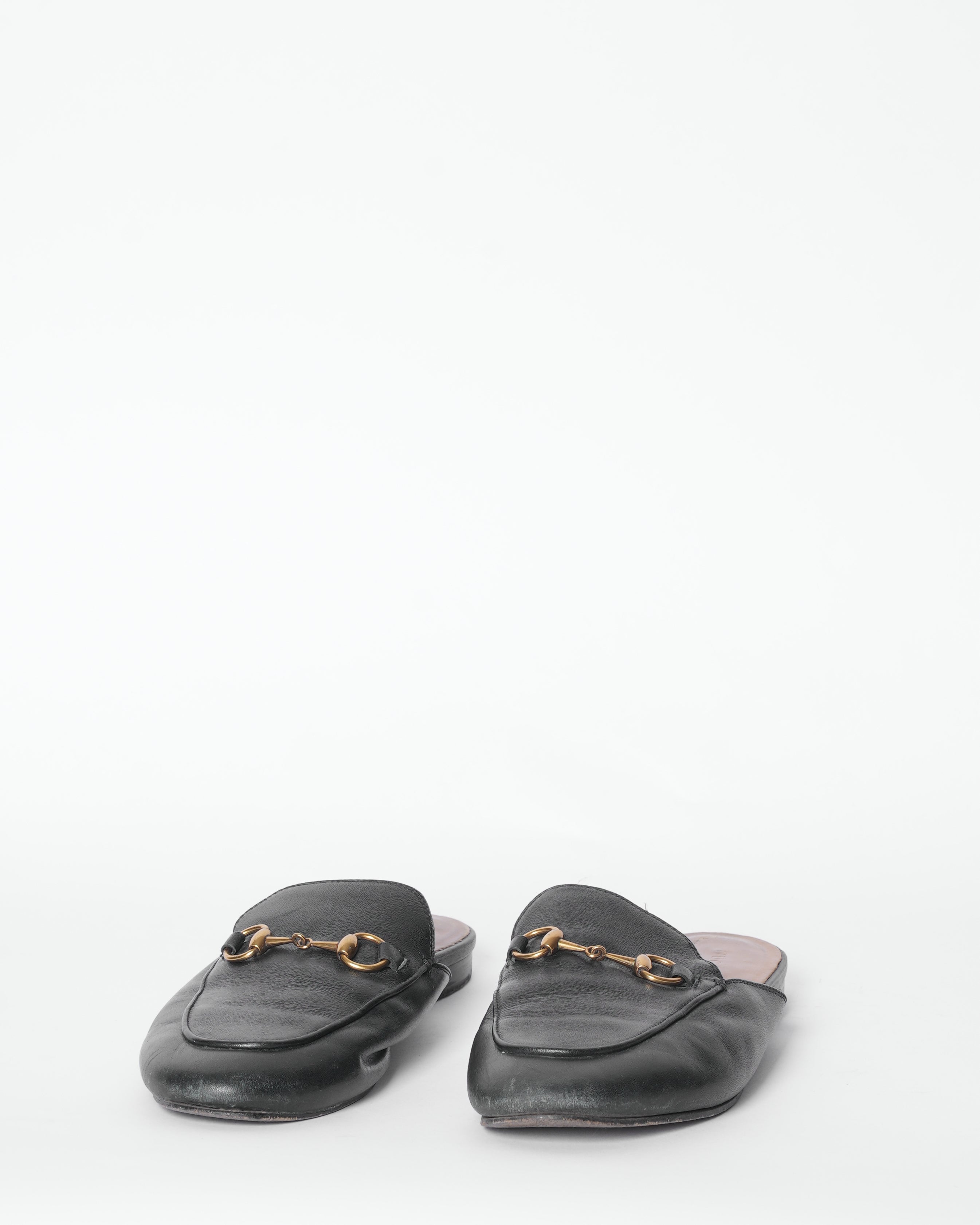 Gucci Women's Princetown Leather Mules In Black