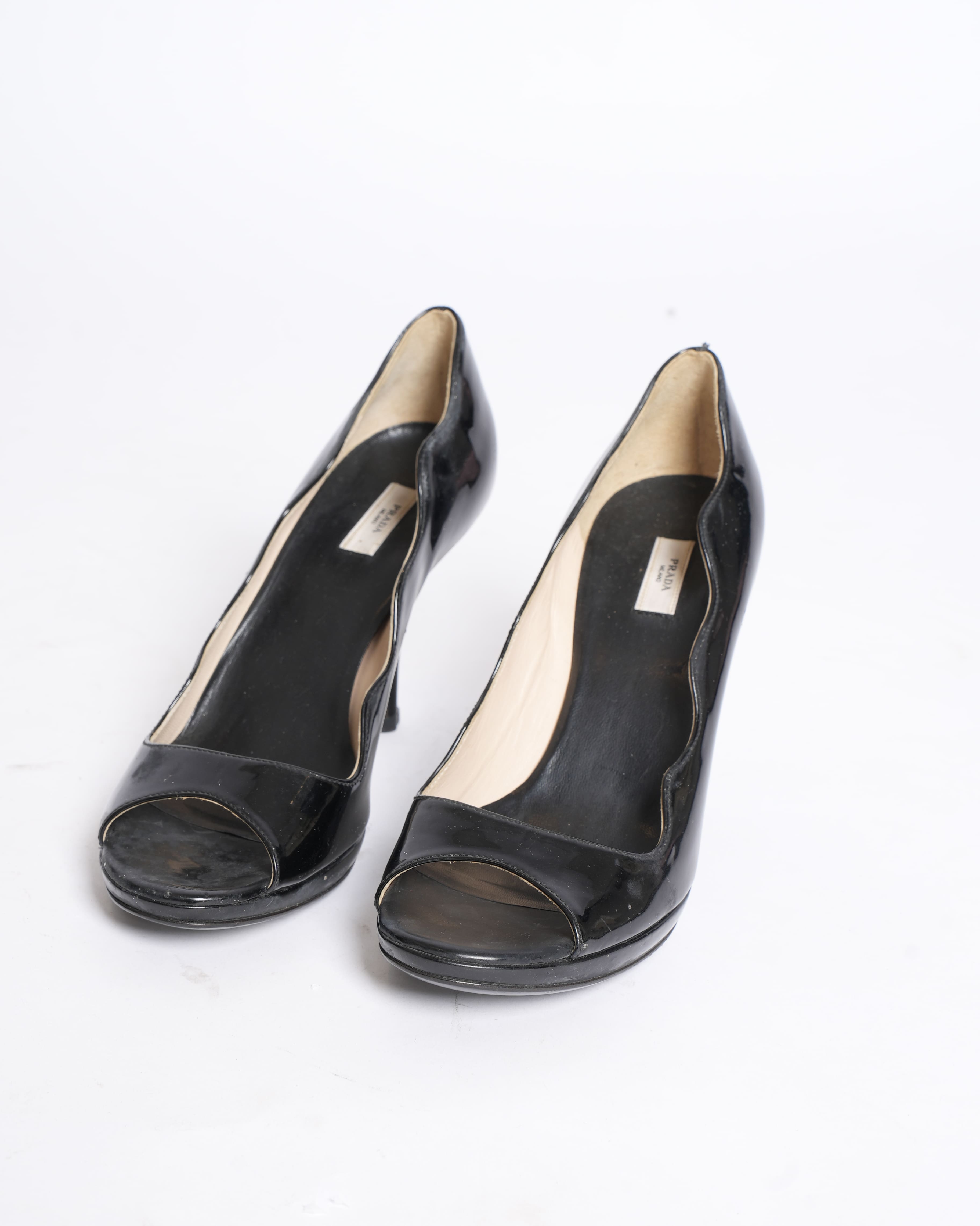Prada Black Patent Leather Heels