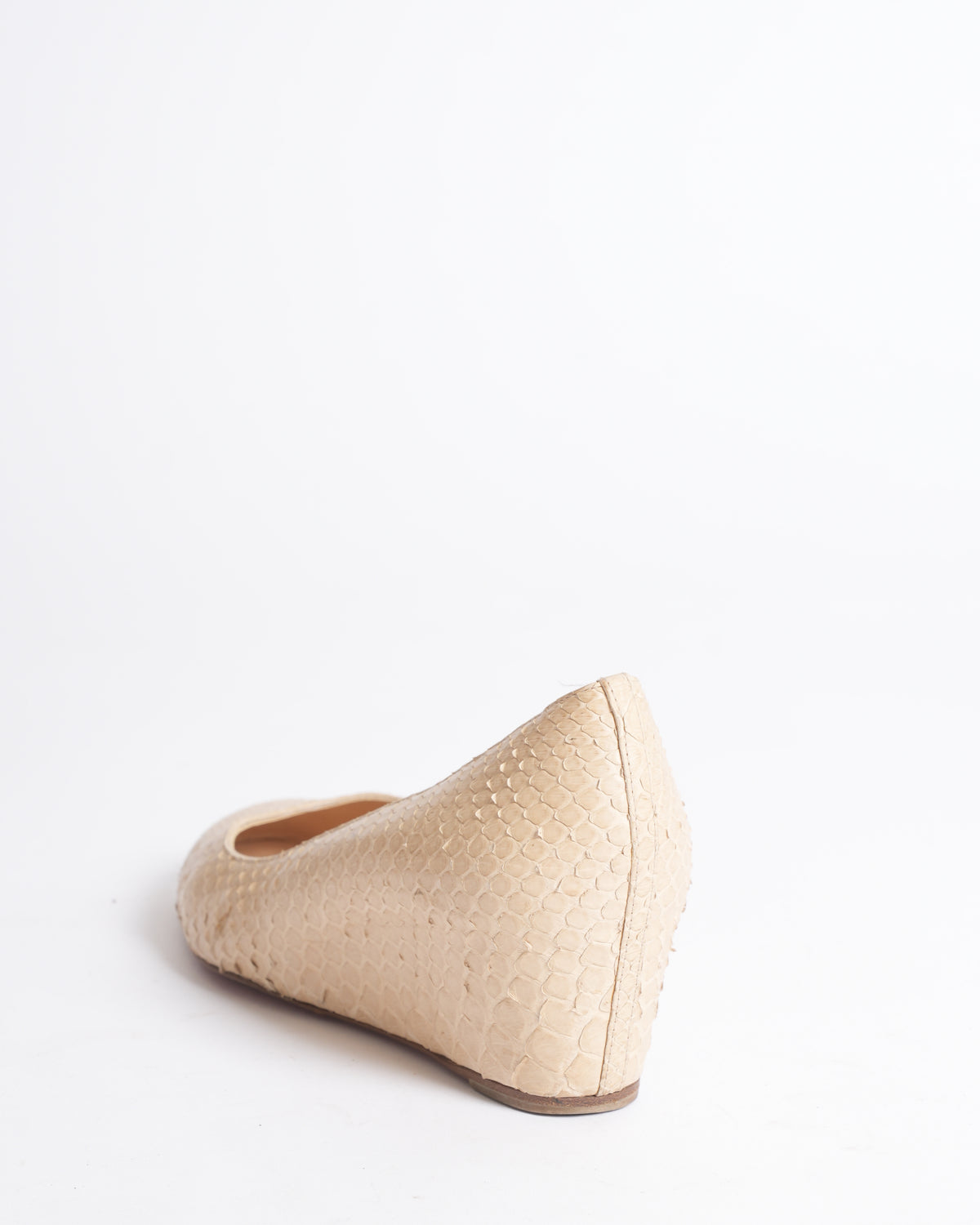 Christian Louboutin Python Skin Wedges