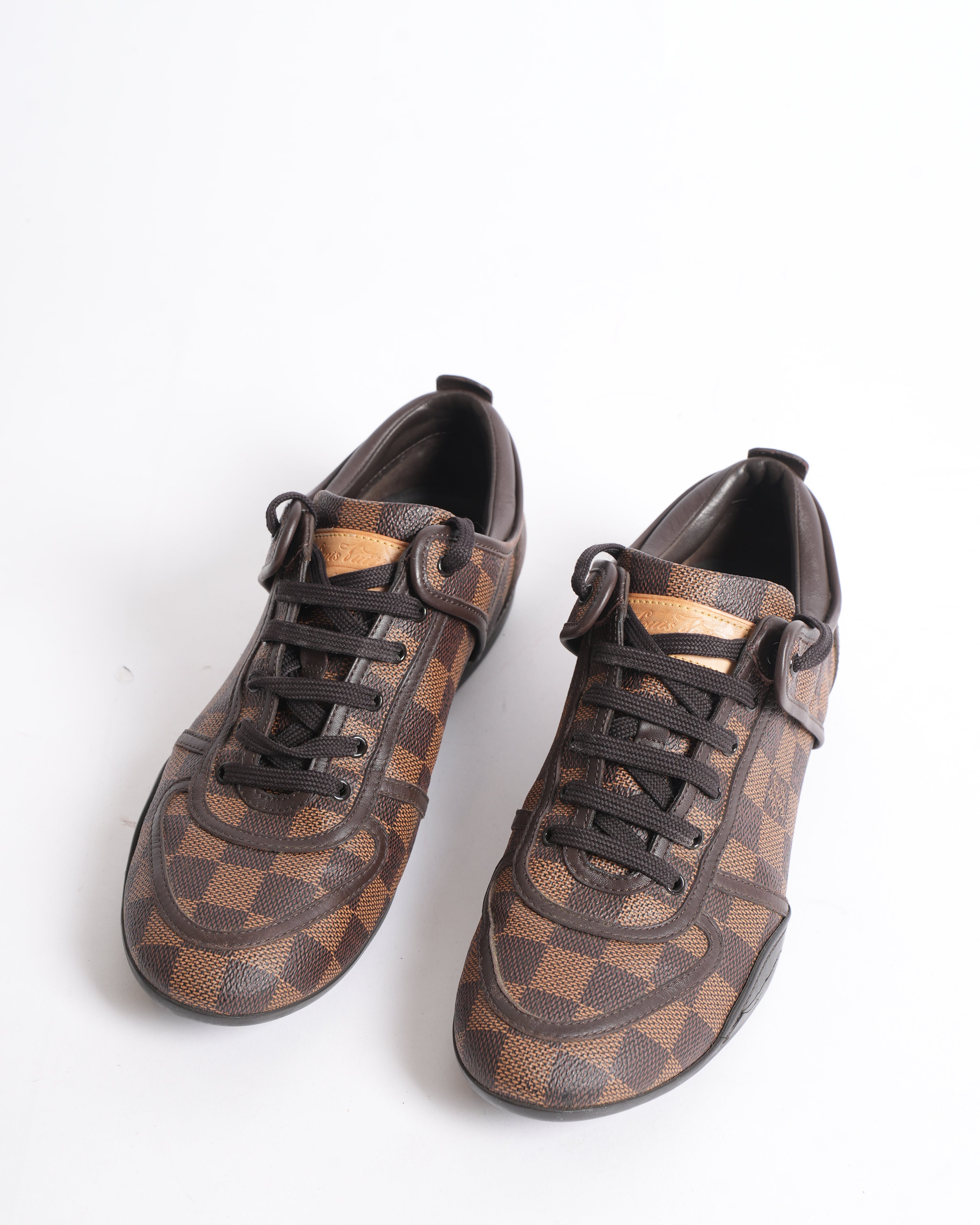 Louis Vuitton Women's Damier Ebene Coated Canvas & Leather Low Top Sneakers