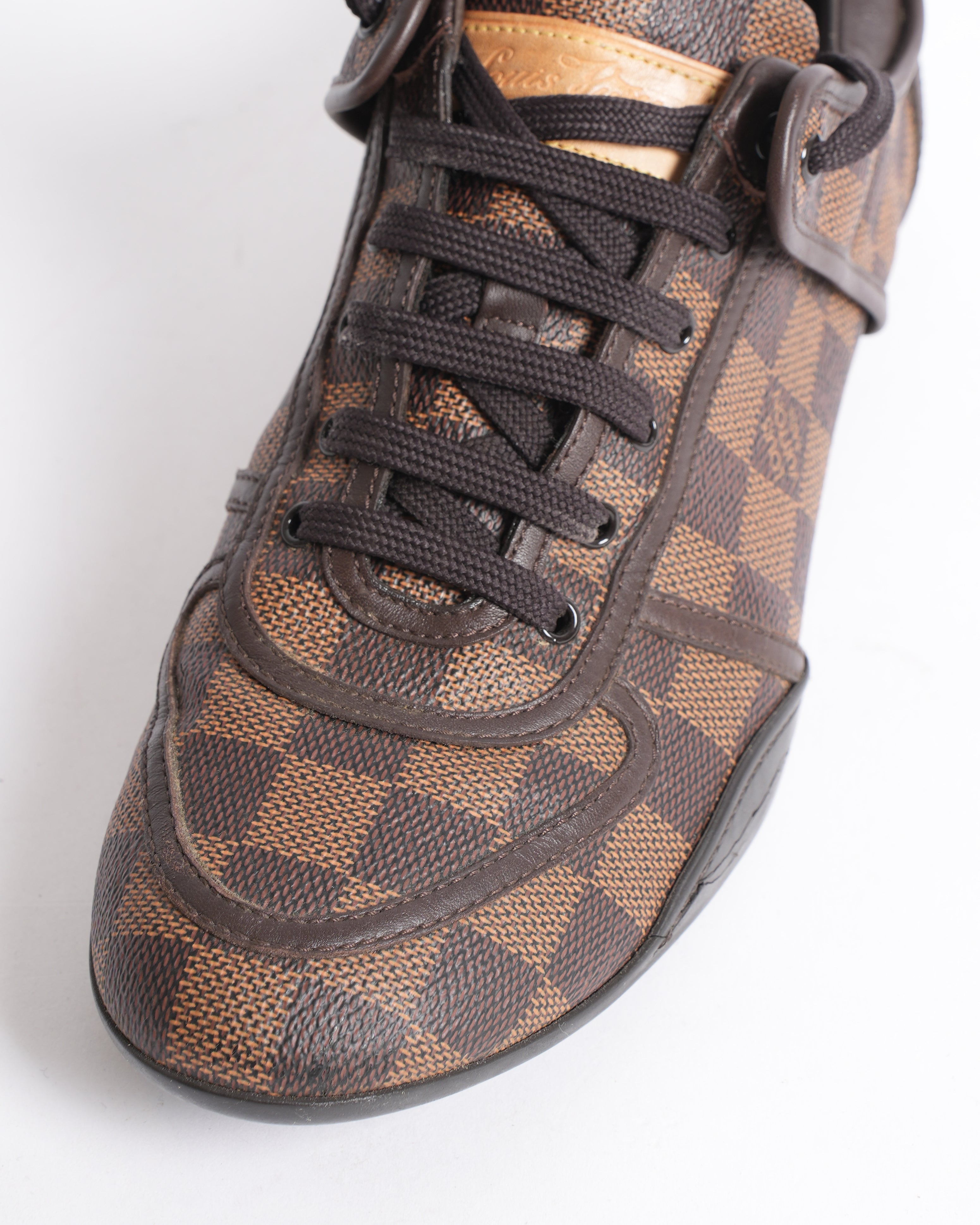 Louis Vuitton Women's Damier Ebene Coated Canvas & Leather Low Top Sneakers