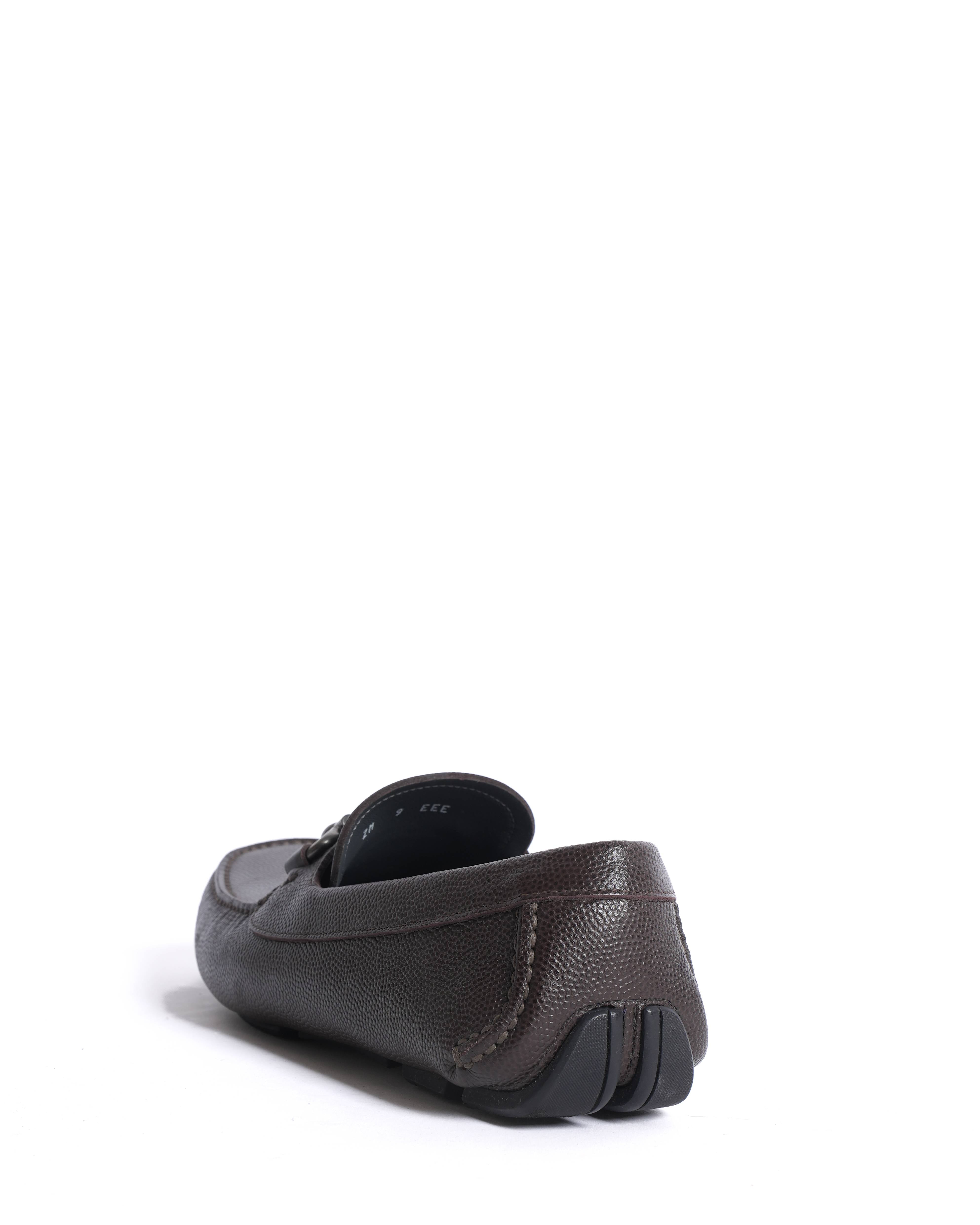 Salvatore Ferragamo brown leather men's loafers