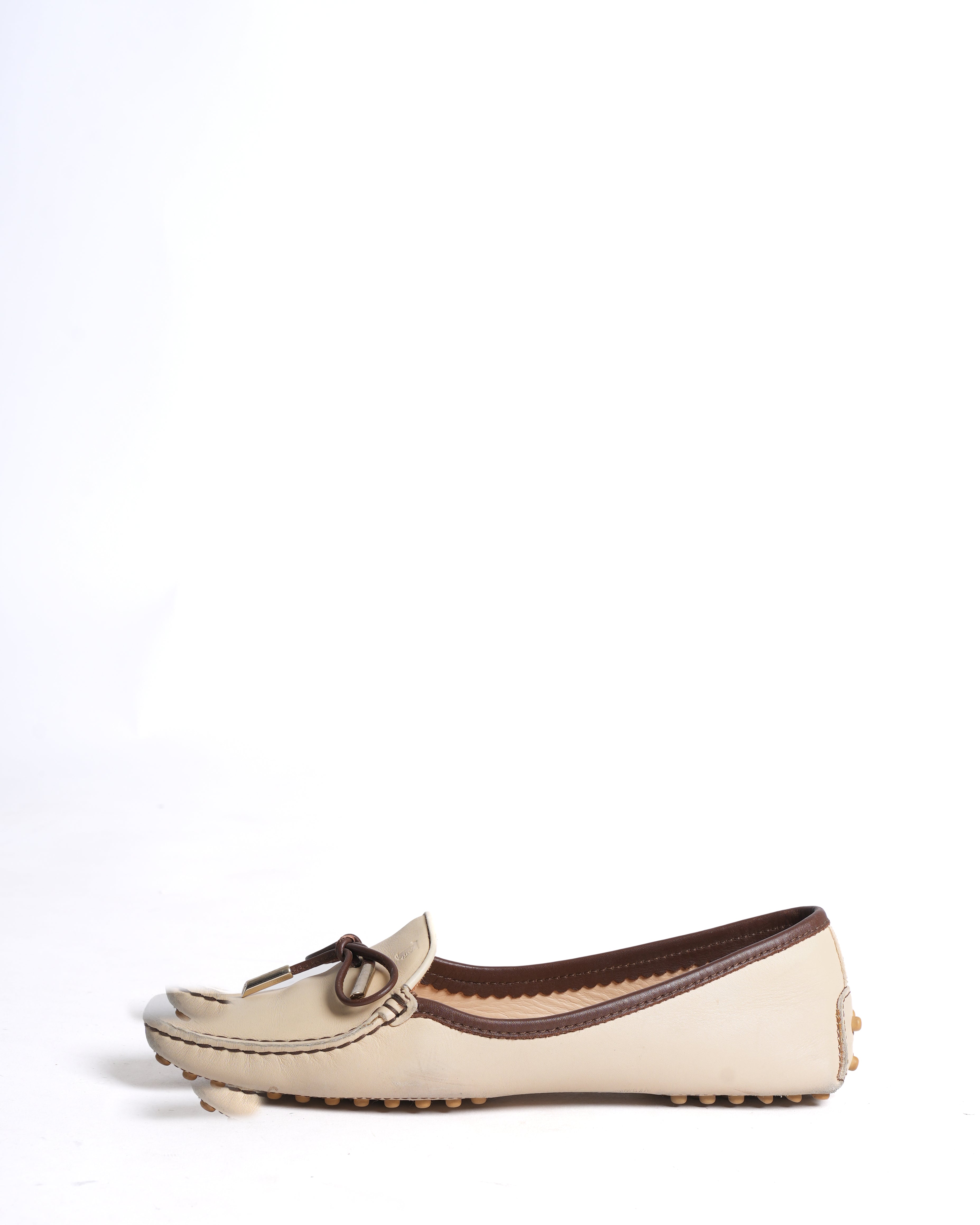 Tod's beige Leather Driving loafers