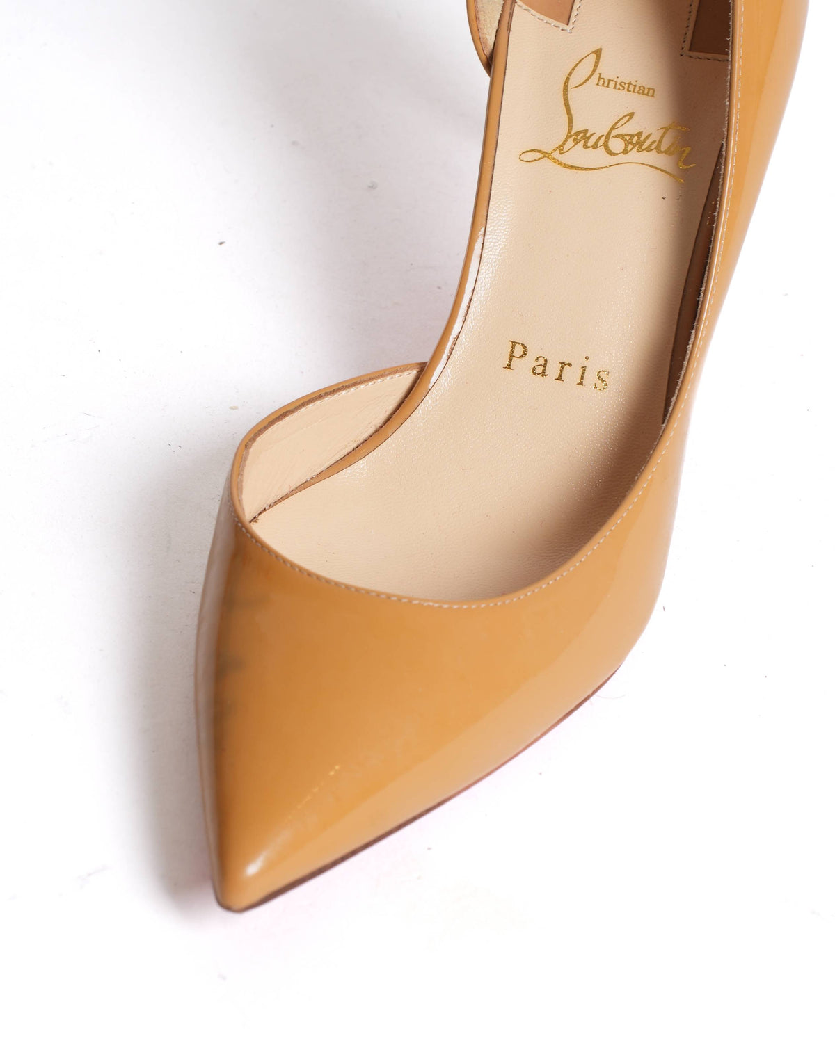 Christian louboutin Mustard yellow patent leather heels