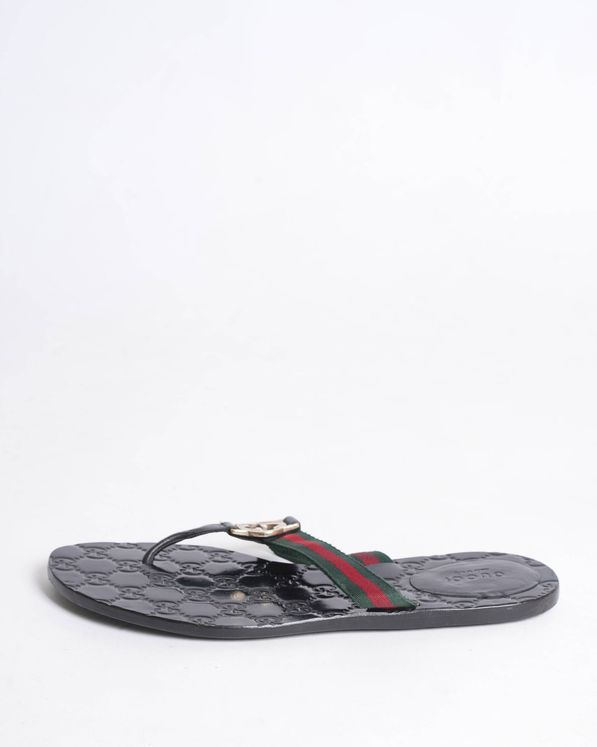 Gucci 
Double G leather sandal