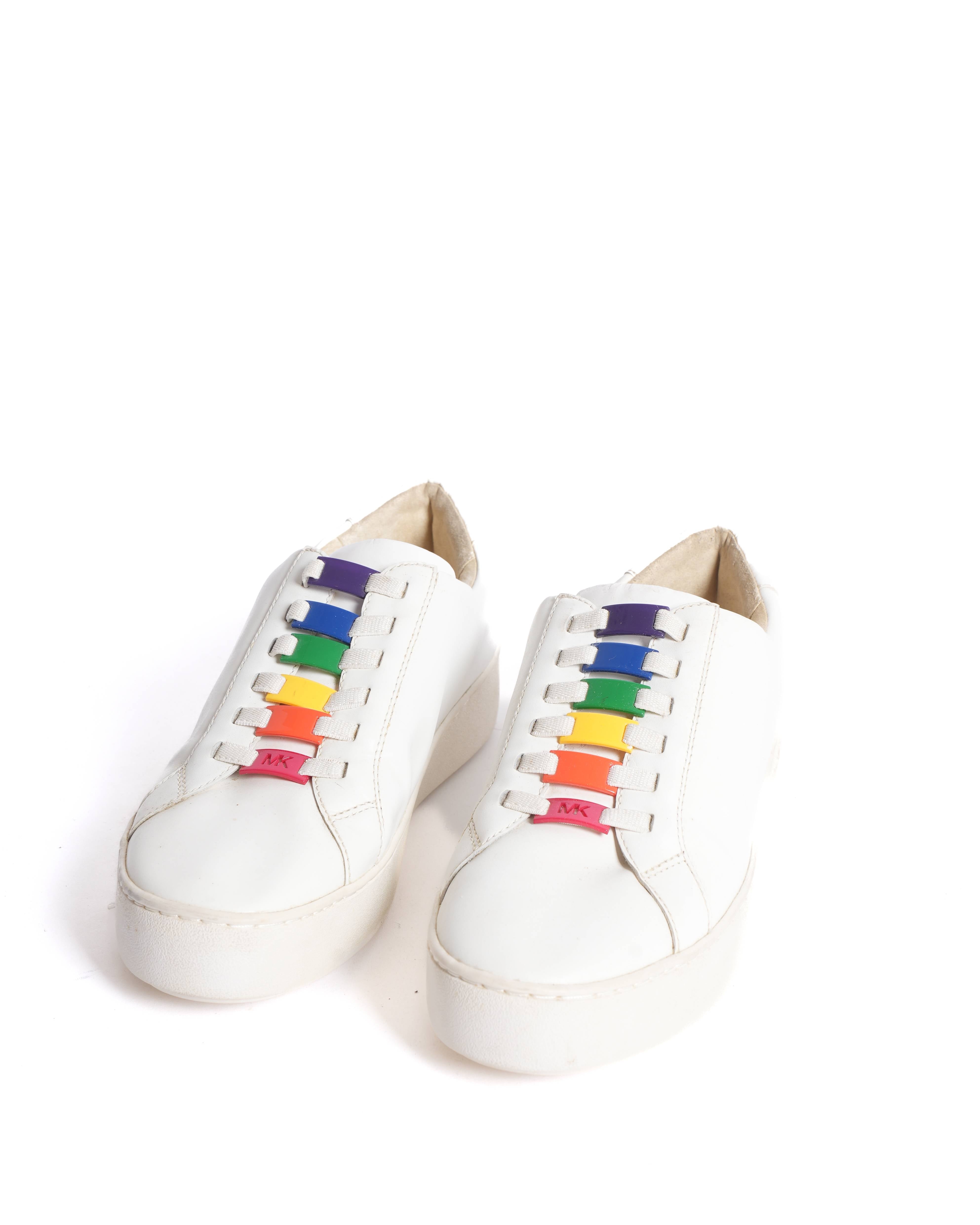 Michael kors white lace up sneakers