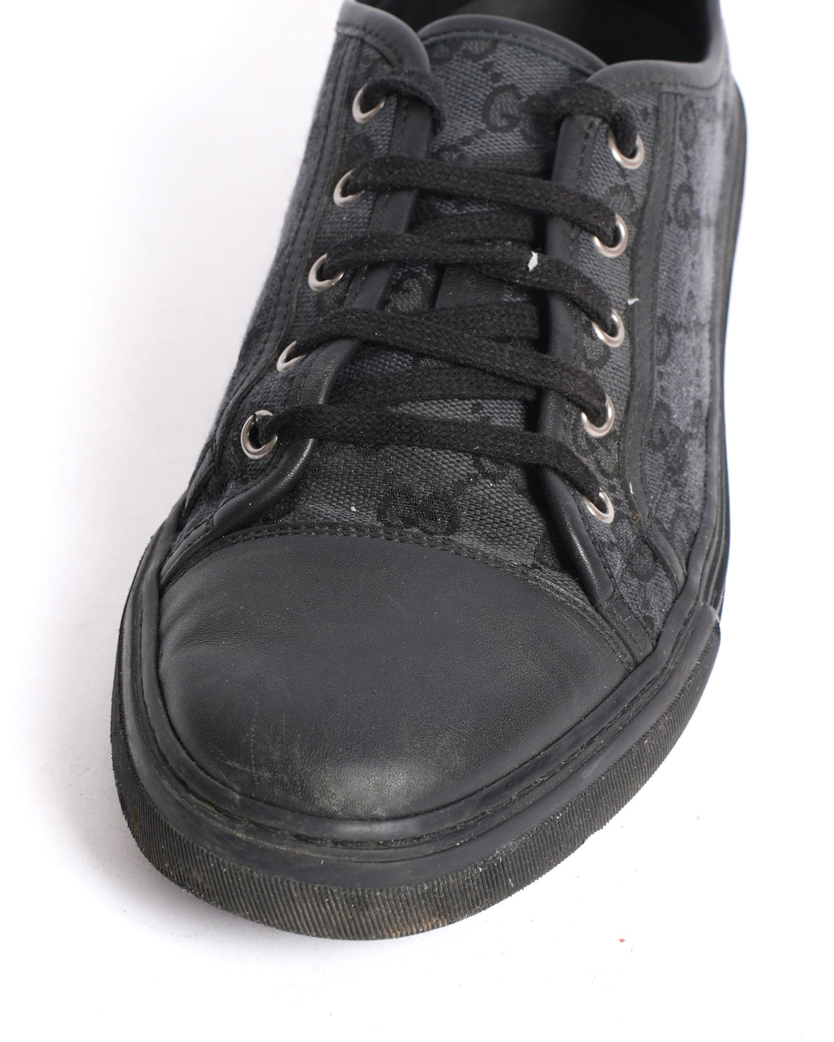 Gucci Men's Monogram Sneakers in Black