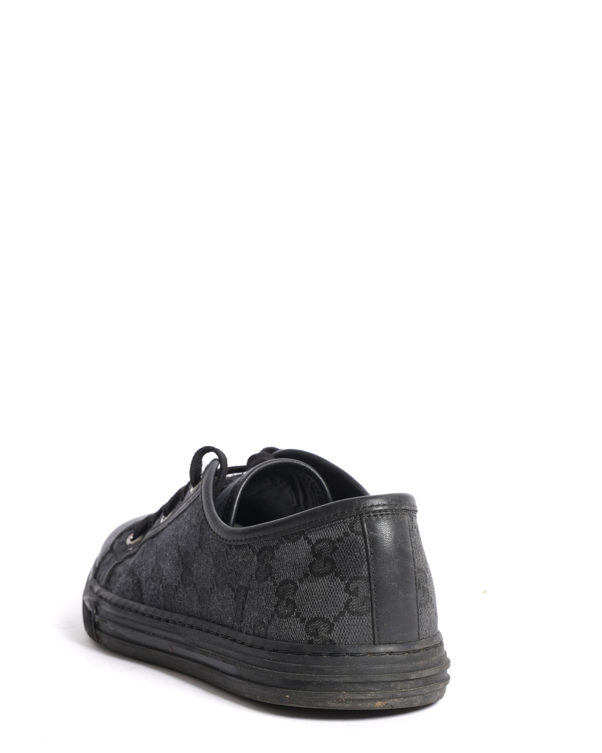 Gucci Men's Monogram Sneakers in Black