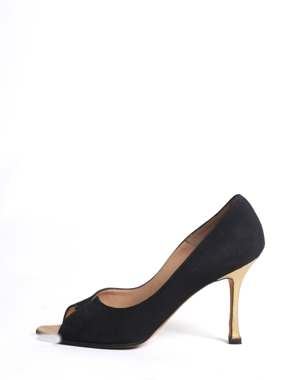 Manolo Blahnik black Peep-toe heels