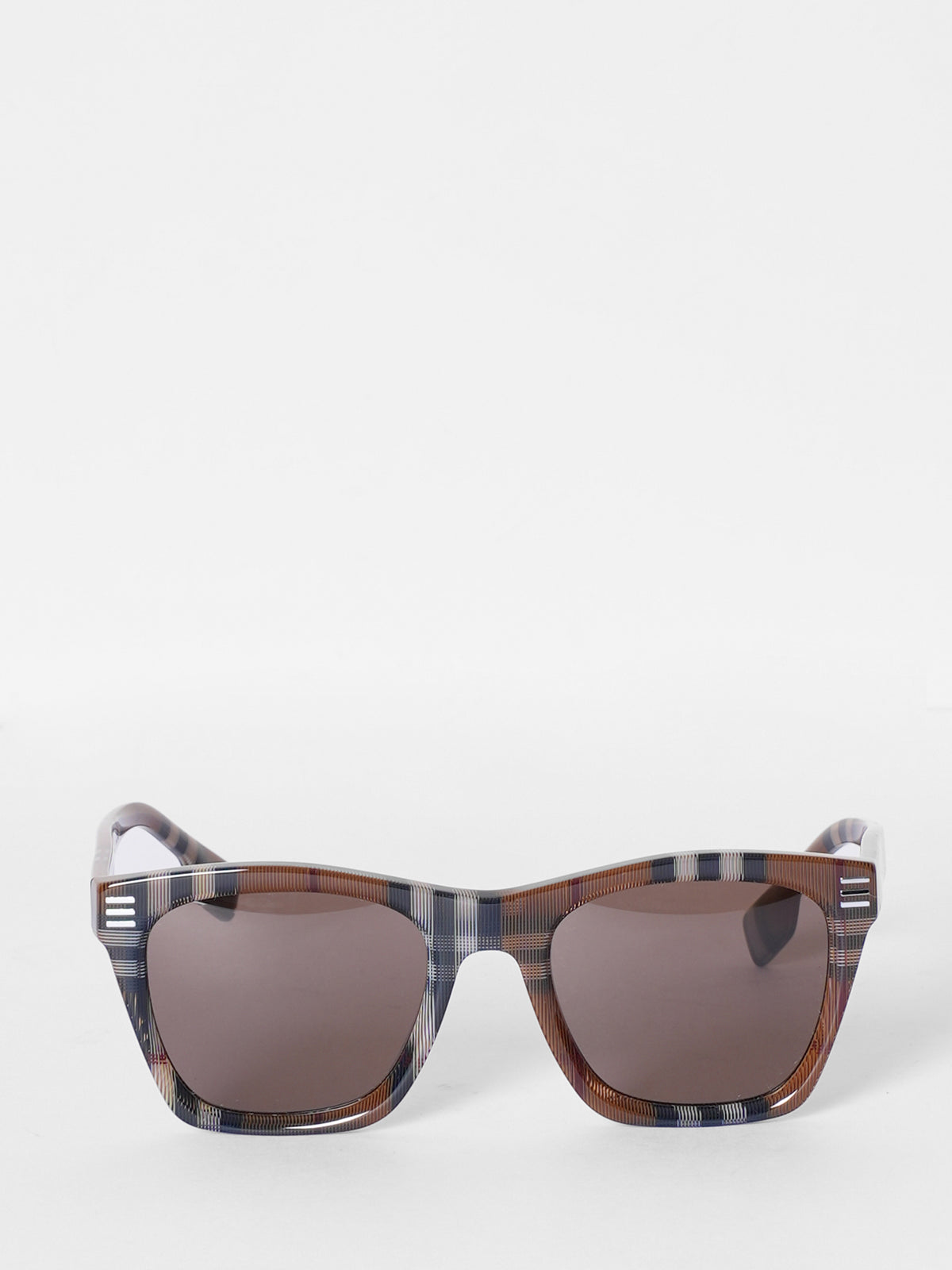 New Burberry Vintage Check Square Frame Sunglasses