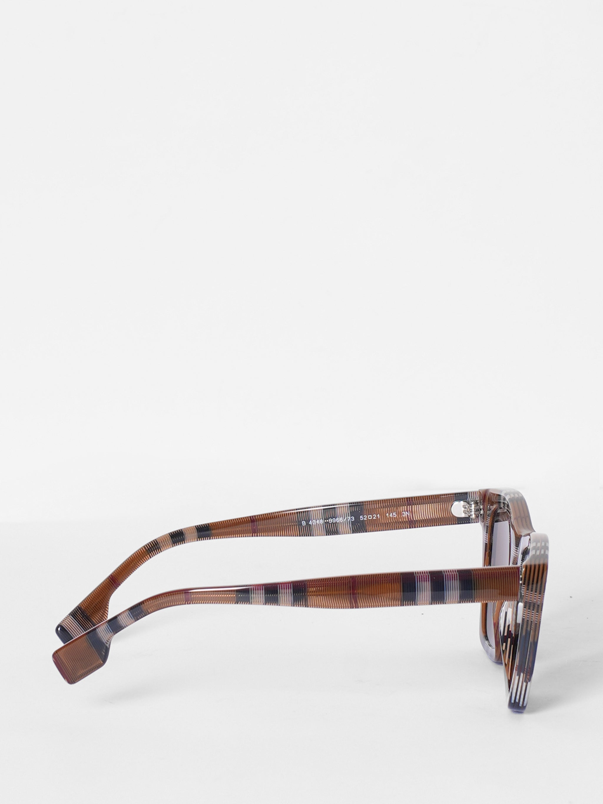 New Burberry Vintage Check Square Frame Sunglasses