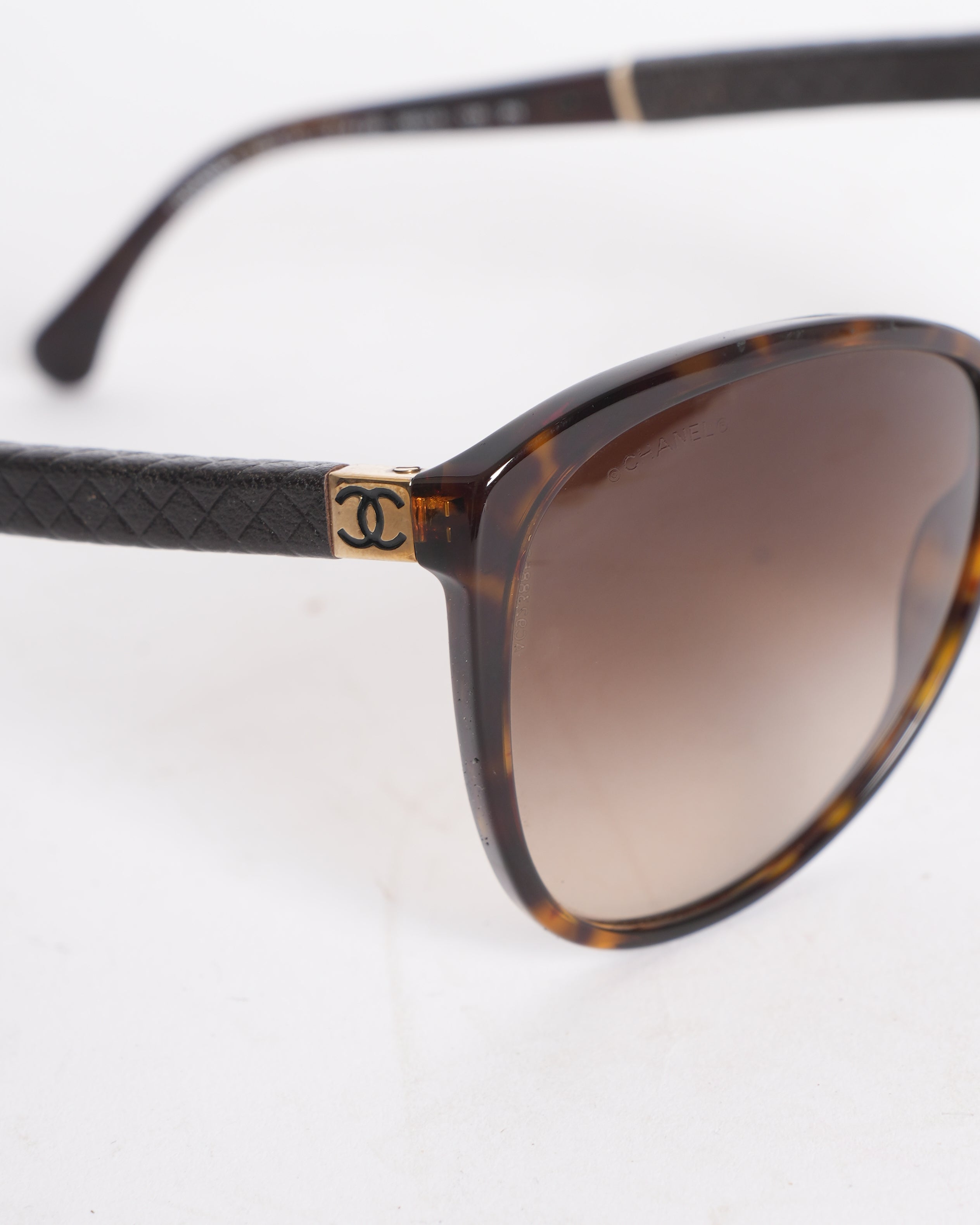 Chanel Wide Frame Sunglasses In Brown