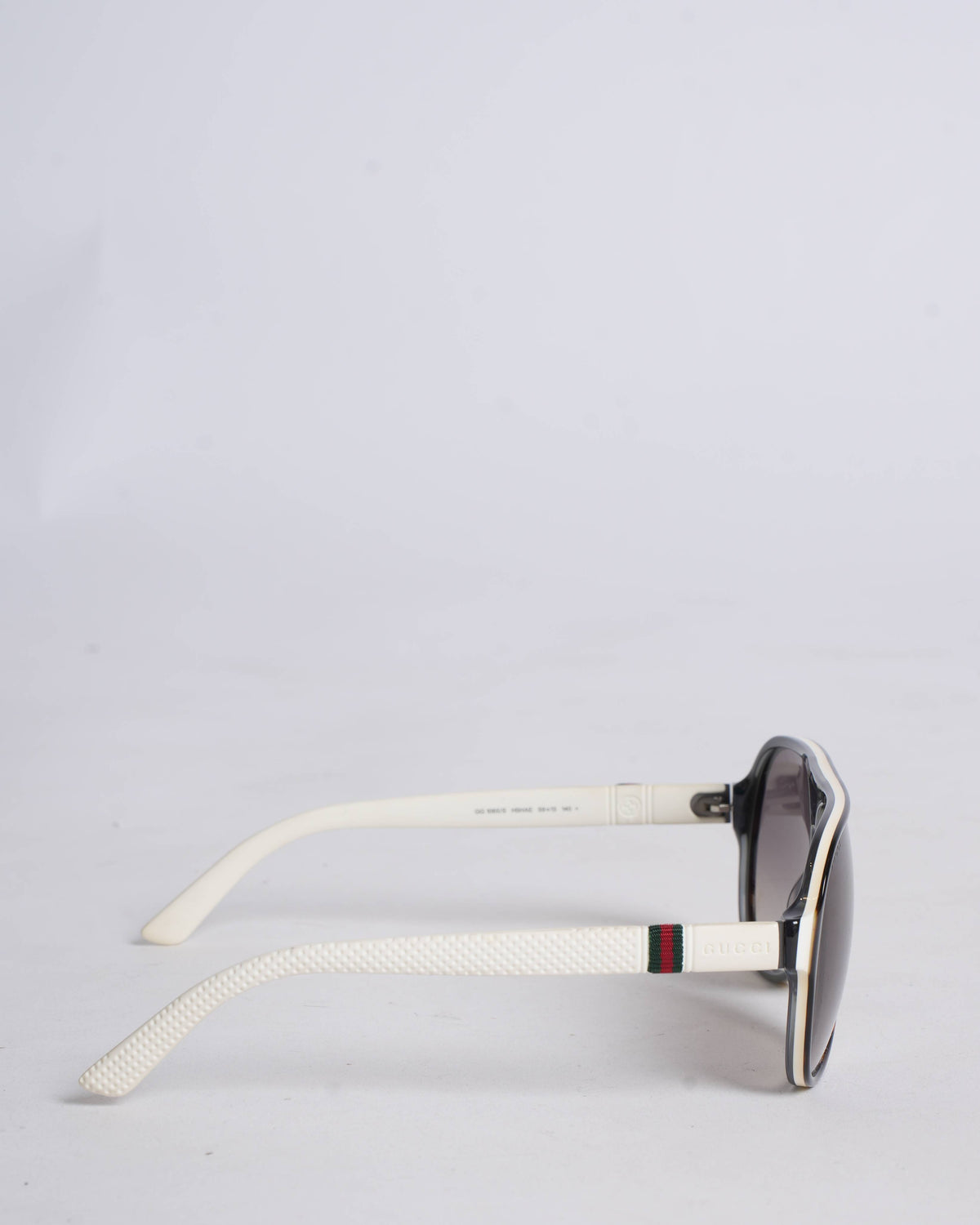 New Gucci men Tortoiseshell Brown/White Frames Gray Lenses Sunglasses